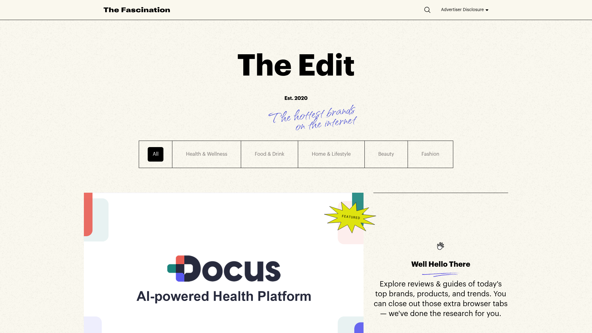 The Fascination Editorial Product Hub
