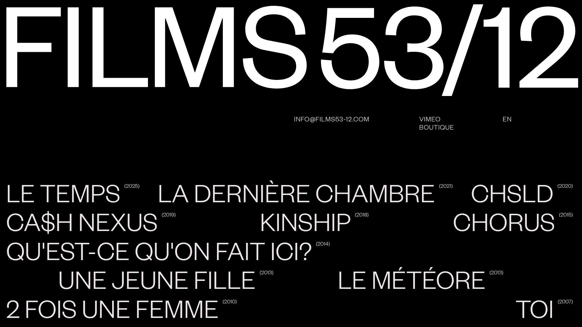 Films 53/12 Cinematographic Portfolio Layout