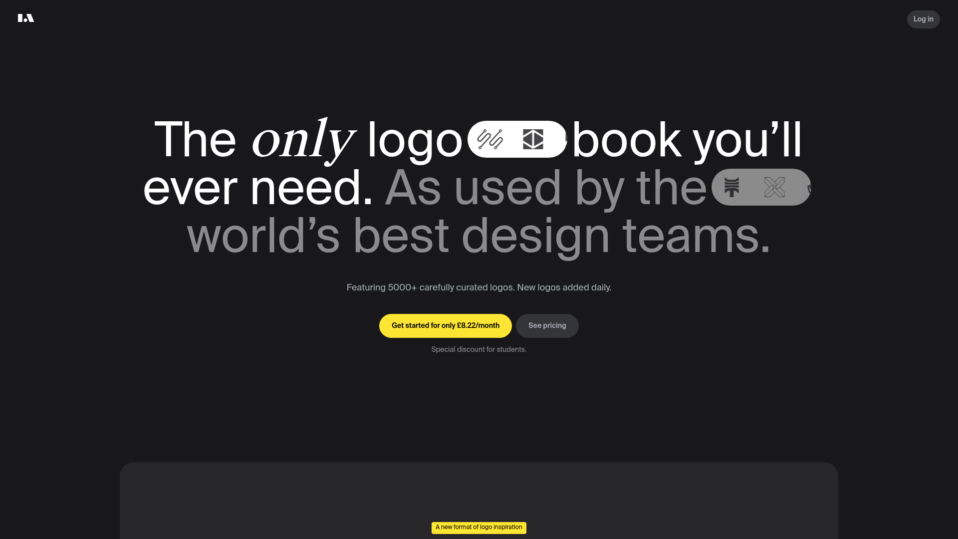 LogoArchive Visual Inspiration Landing Page