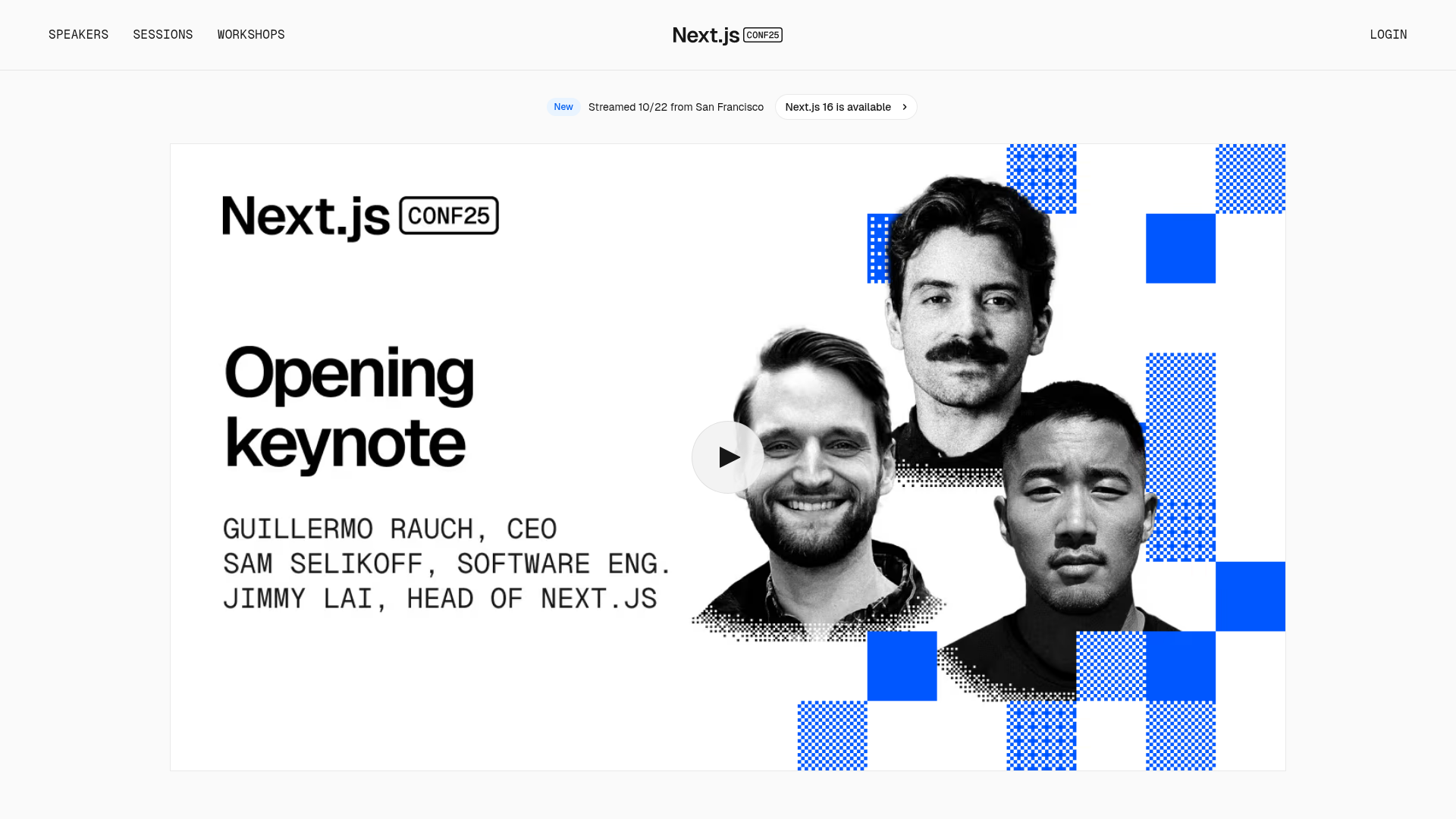 Next.js Conf Event Landing Page