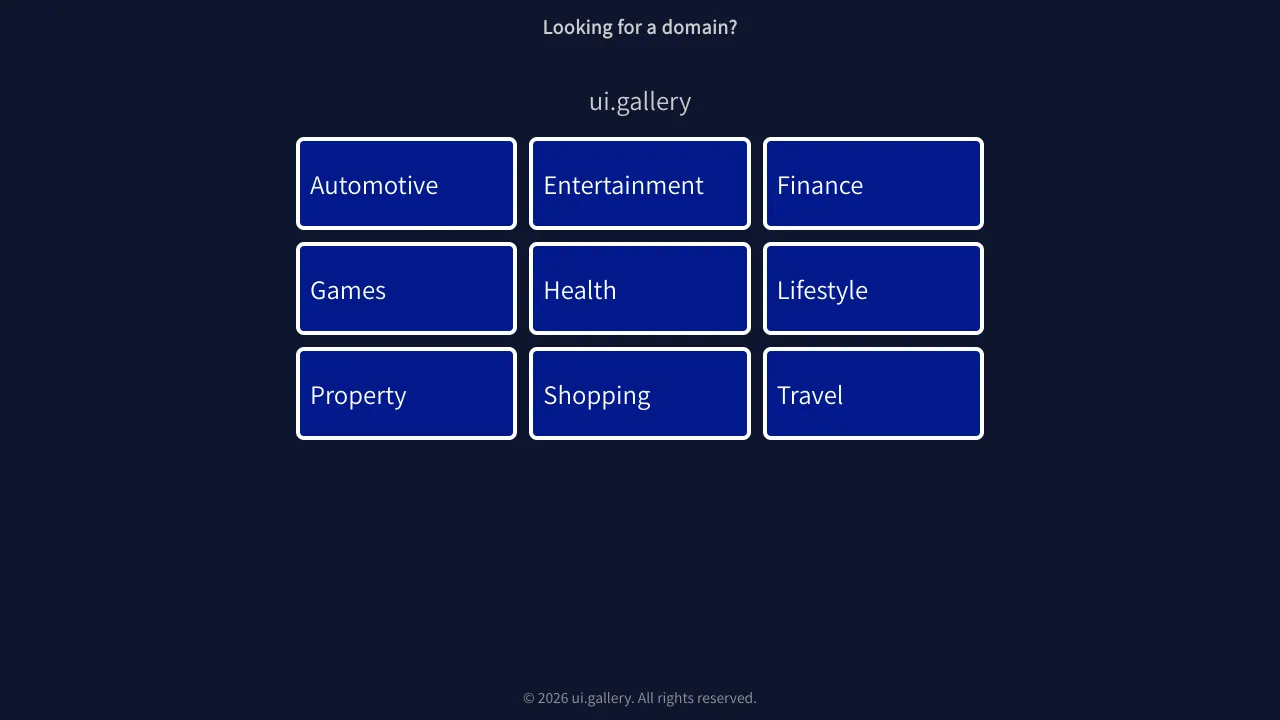 UI.Gallery Domain Parking Tile Grid