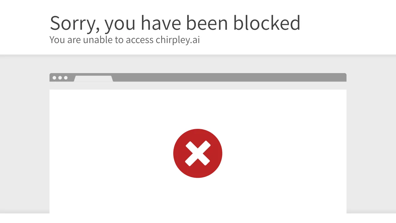 Chirpley Cloudflare Security Error Page