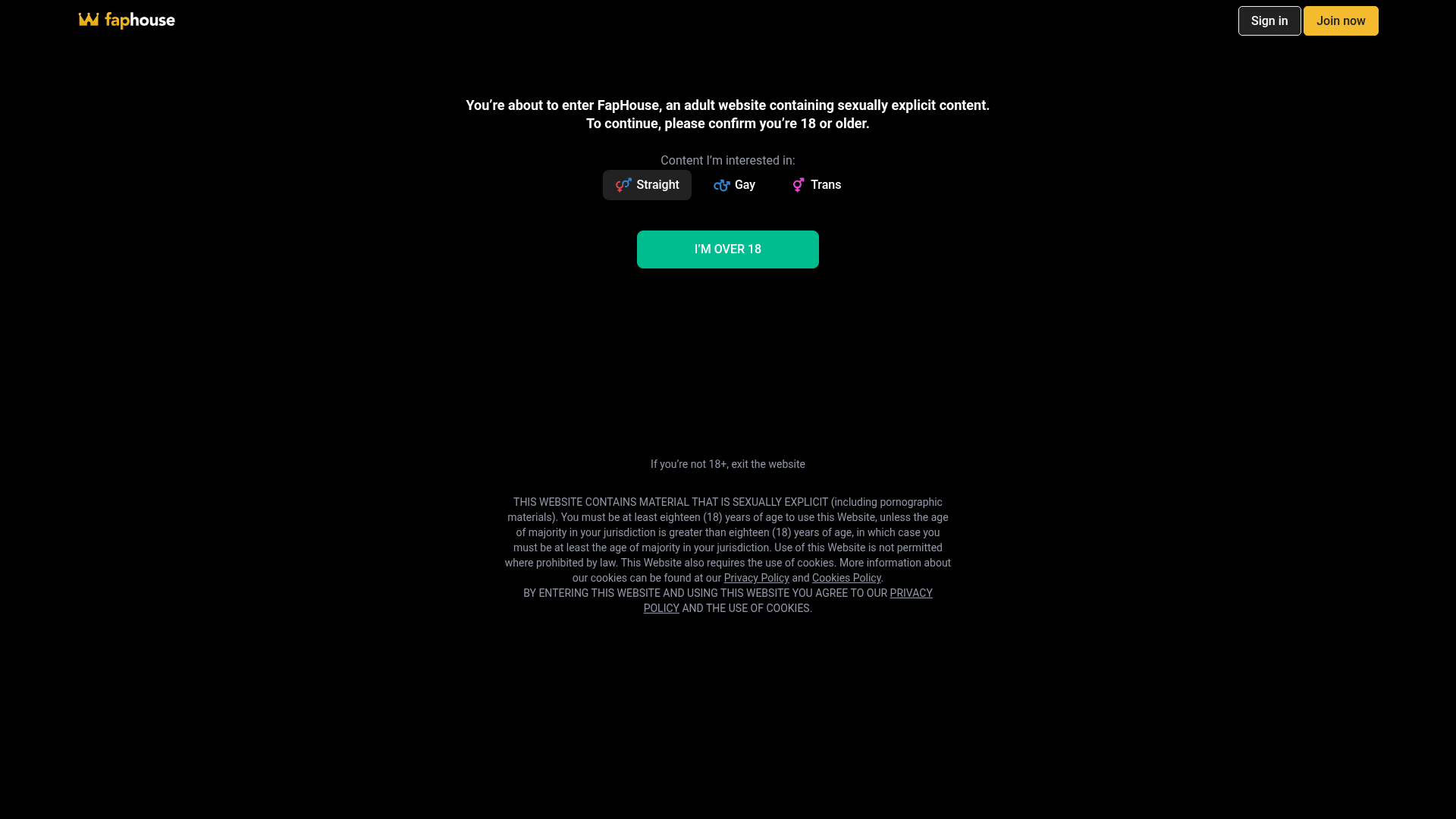 FapHouse Age Verification and Grid Portal