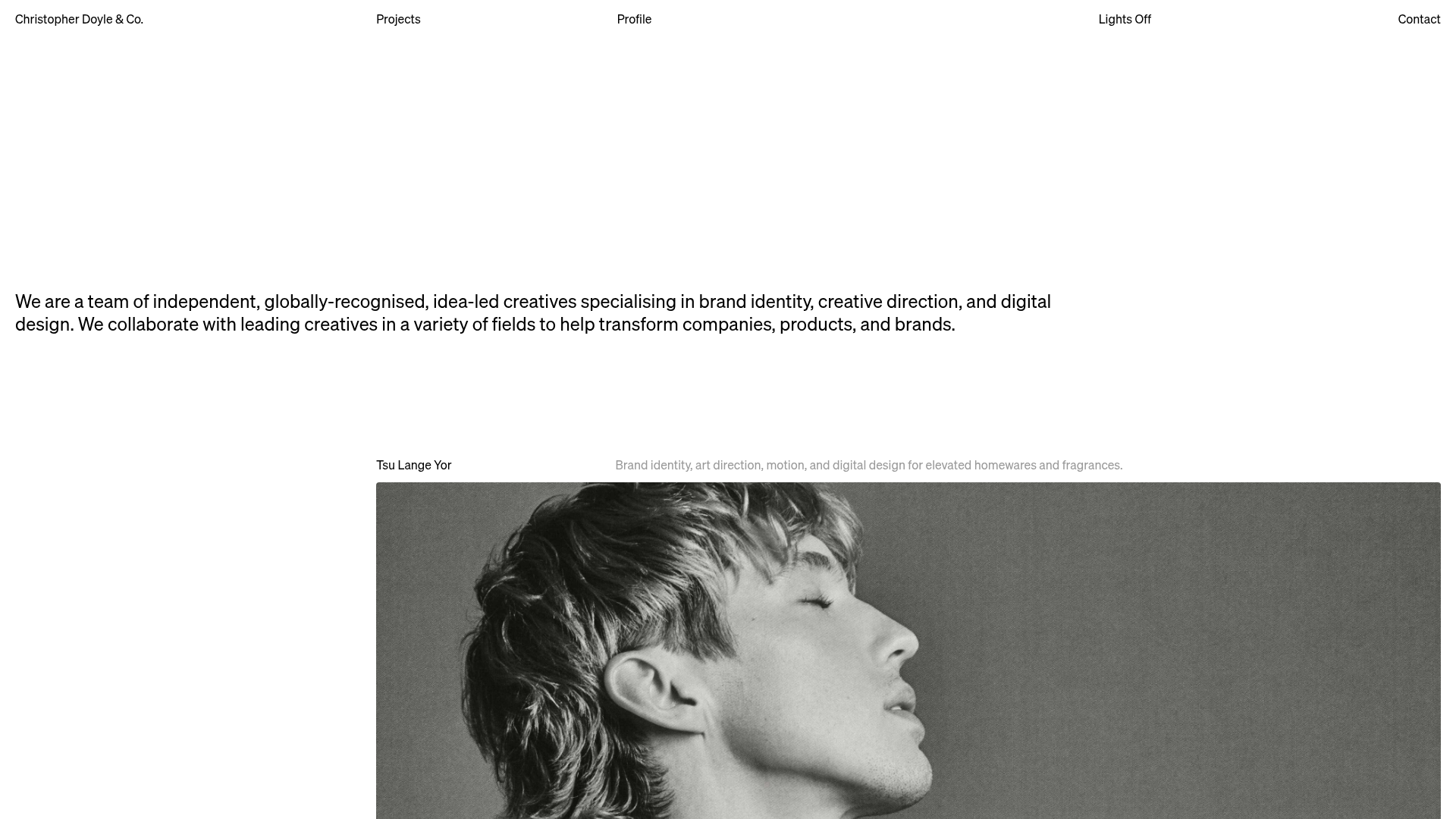 Christopher Doyle Agency Portfolio Layout