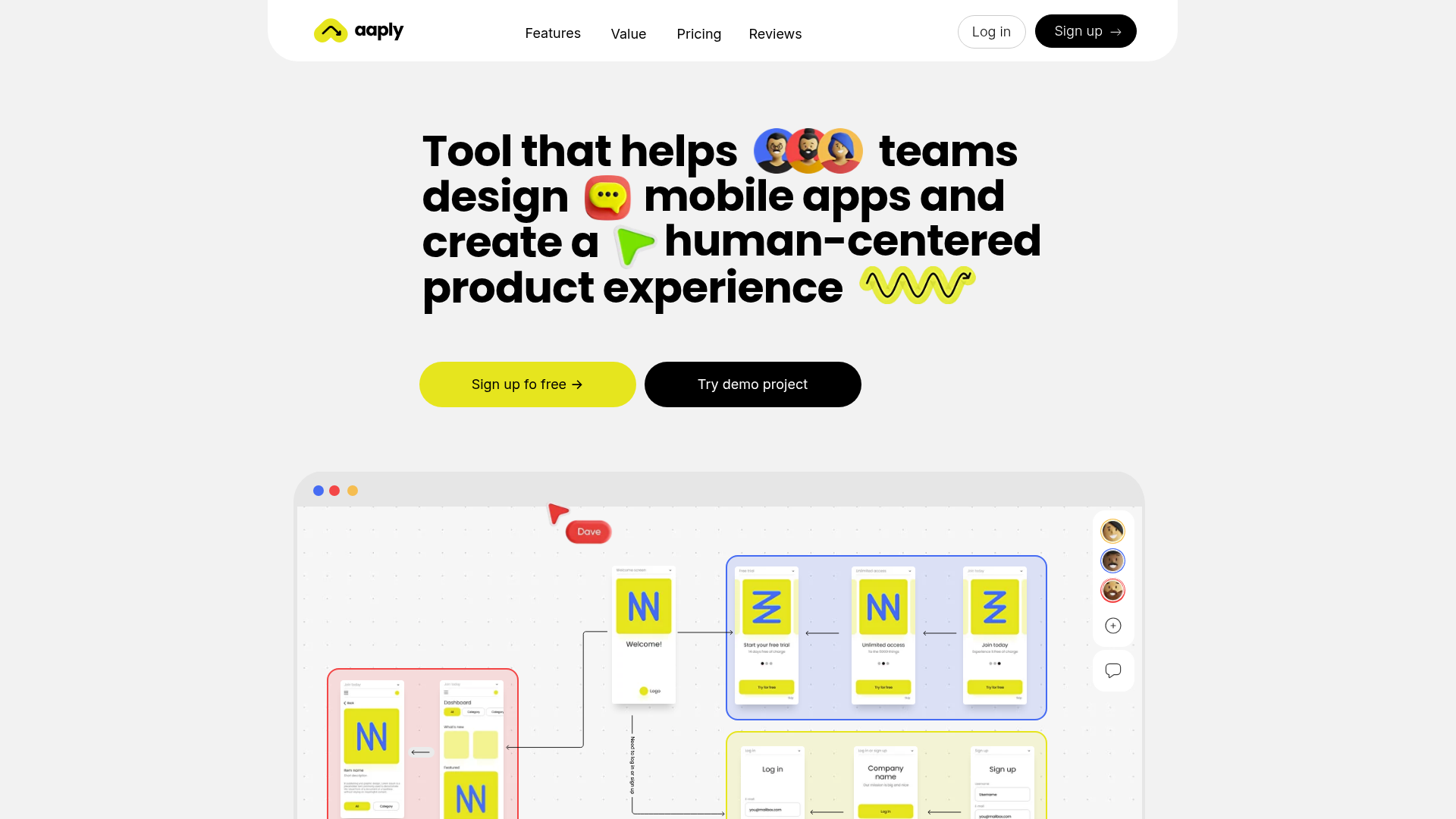 Aaply Mobile App Design Landing Page