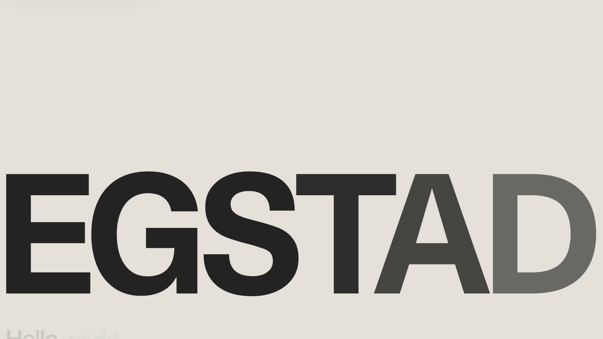 Egstad Minimalist Design Portfolio