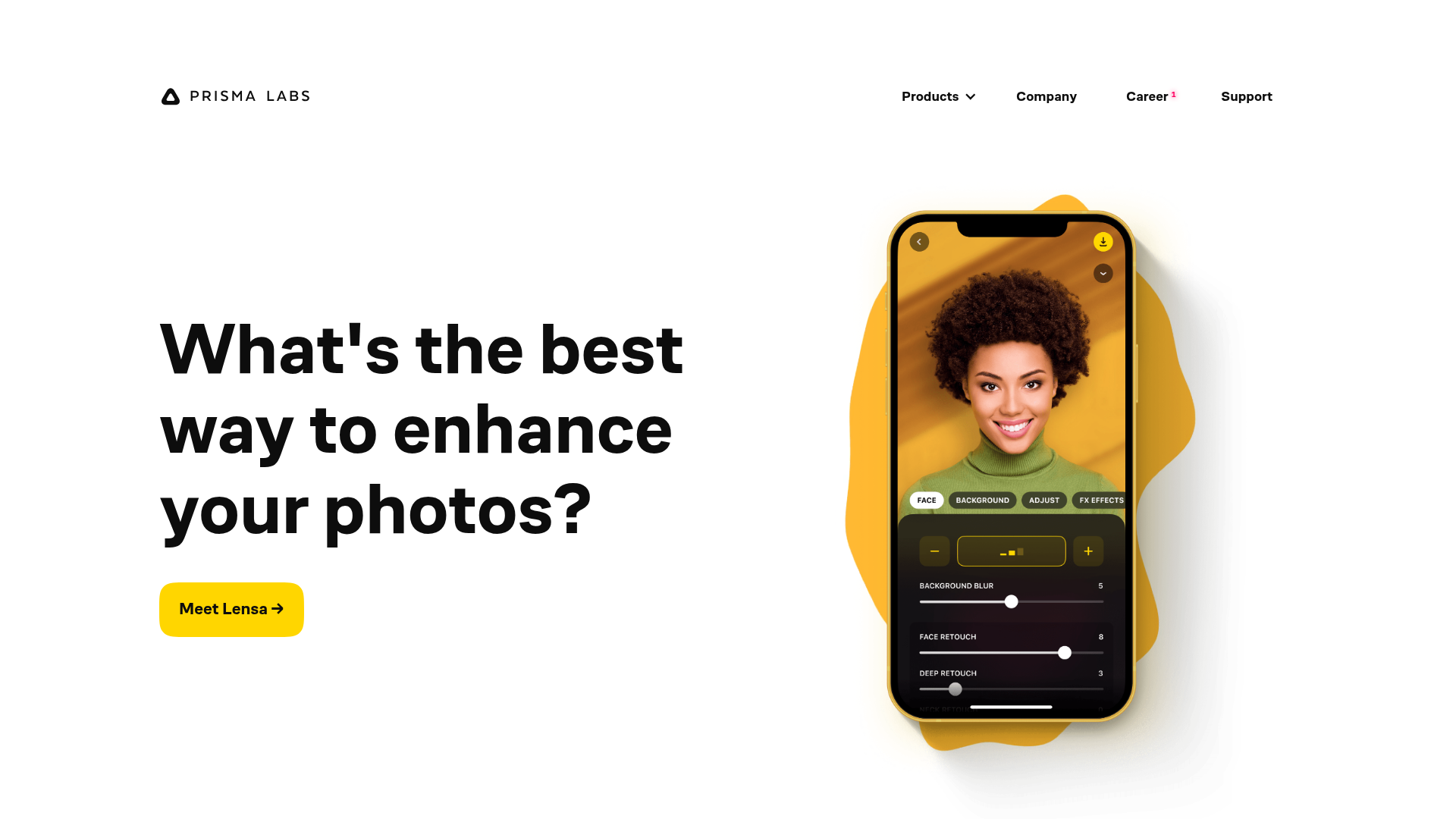 Prisma Labs App Showcase Landing
