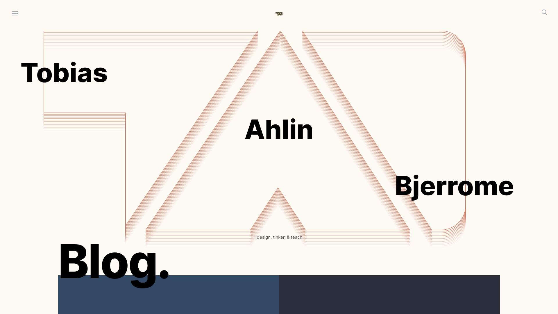 Tobias Ahlin Portfolio Design Portfolio