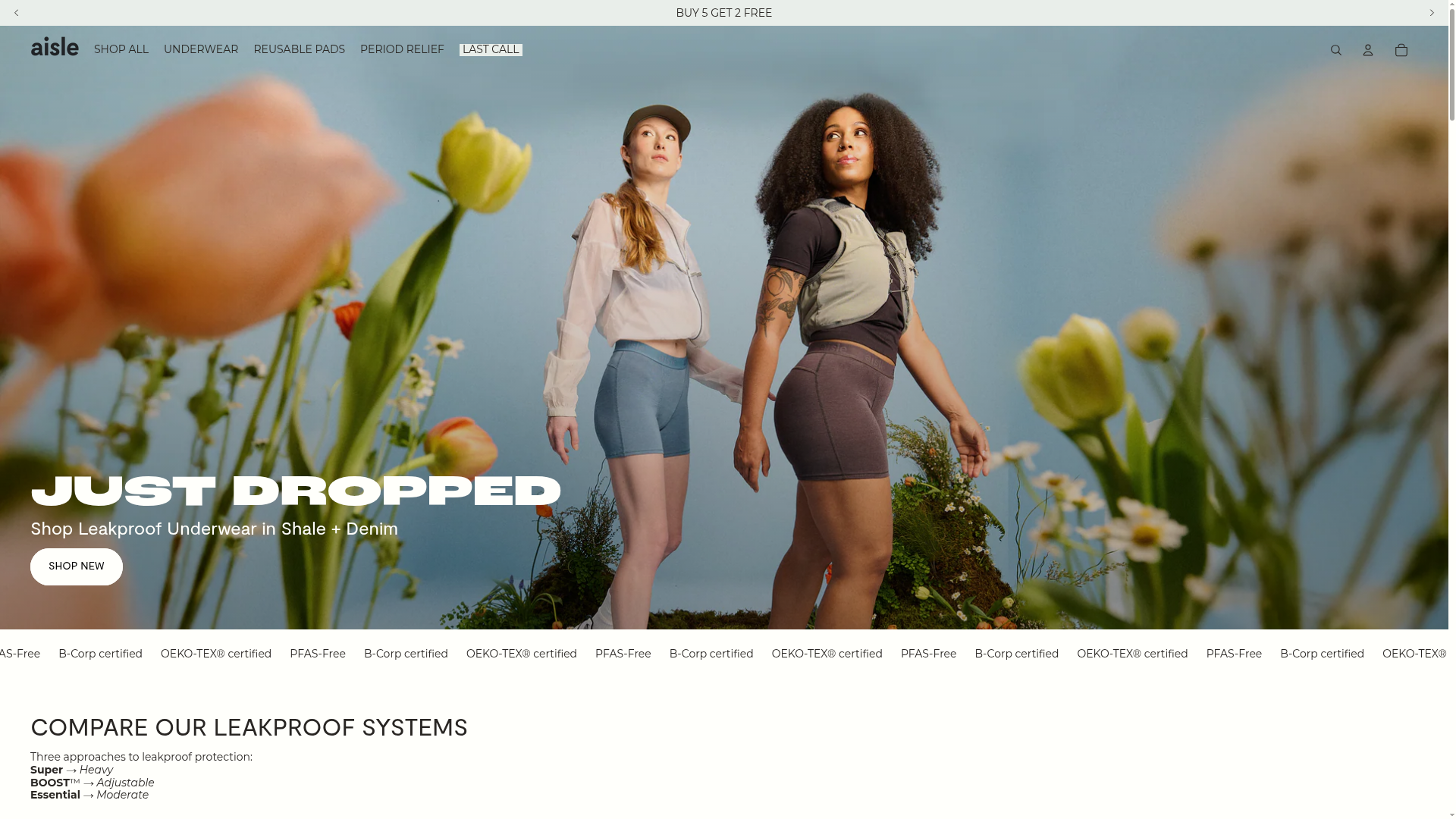 Aisle E-commerce Landing Page