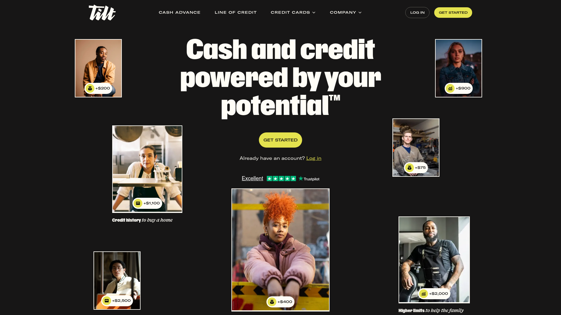 Tilt Financial Services Landing Page