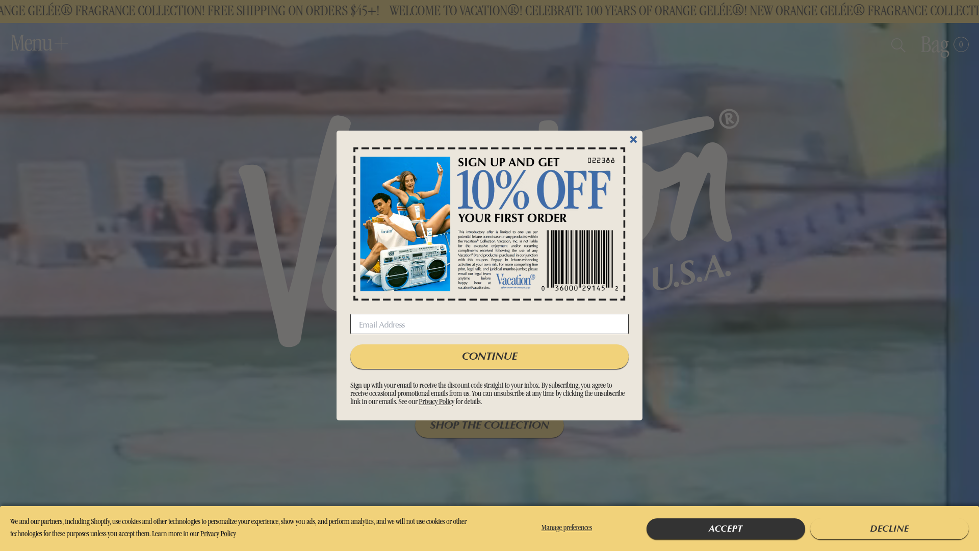 Vacation Retro Skincare E-commerce Landing