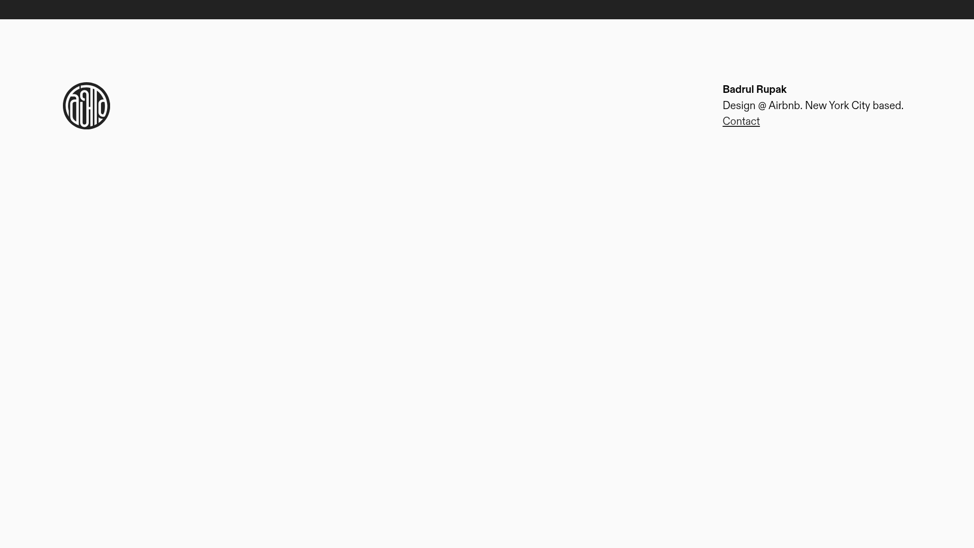 Badrul Rupak Minimal Portfolio Home