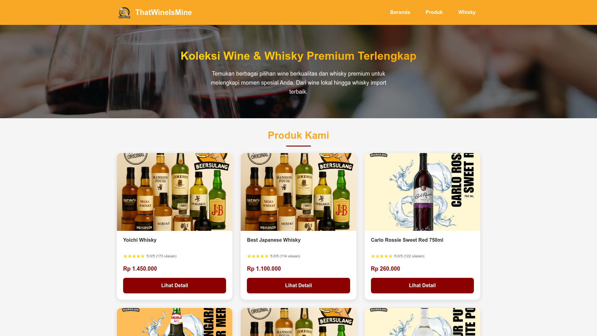 ThatWineIsMine E-Commerce Product Gallery