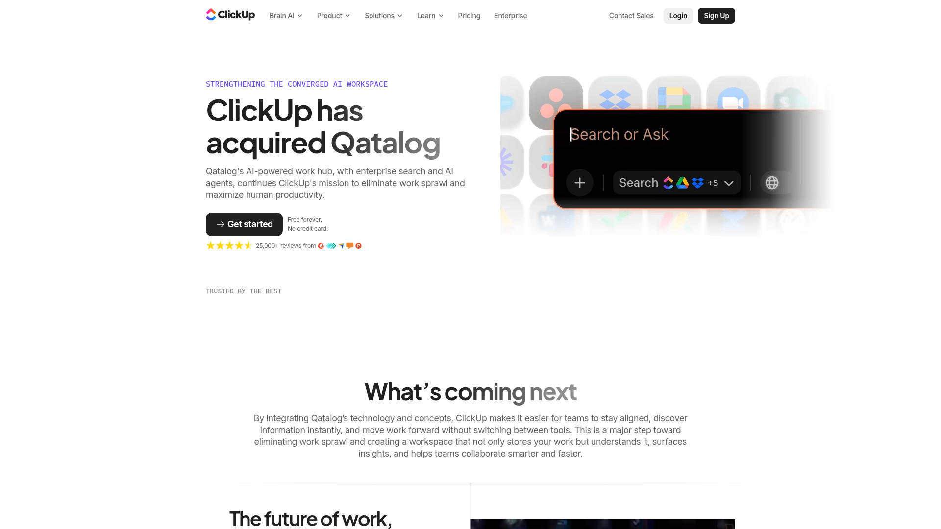 ClickUp Acquisition Hero Landing Page