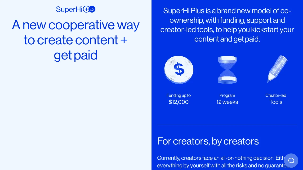 SuperHi Plus Accelerator Split-Scroll Landing Page