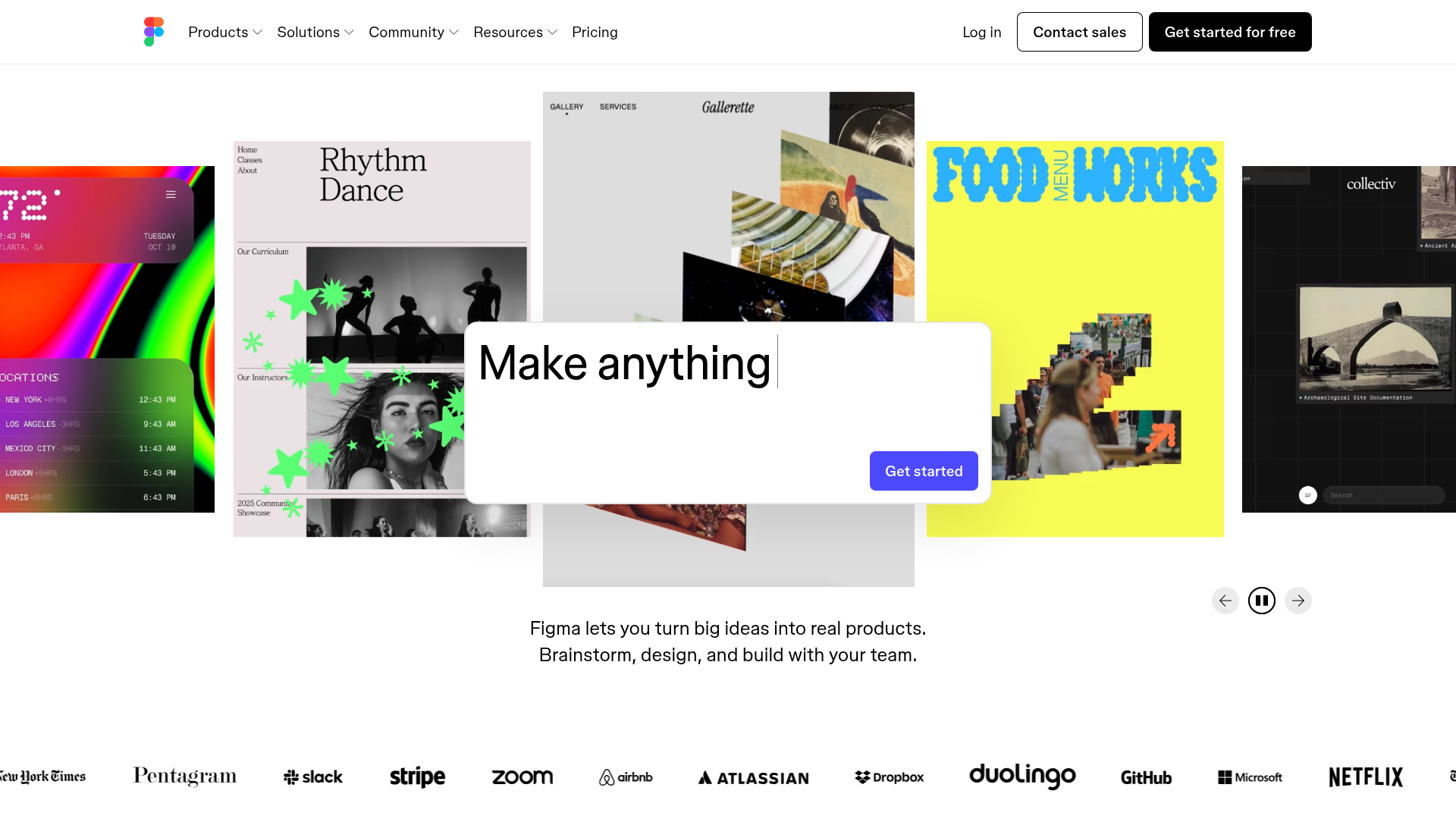 Figma Landing Page Gallery Hero