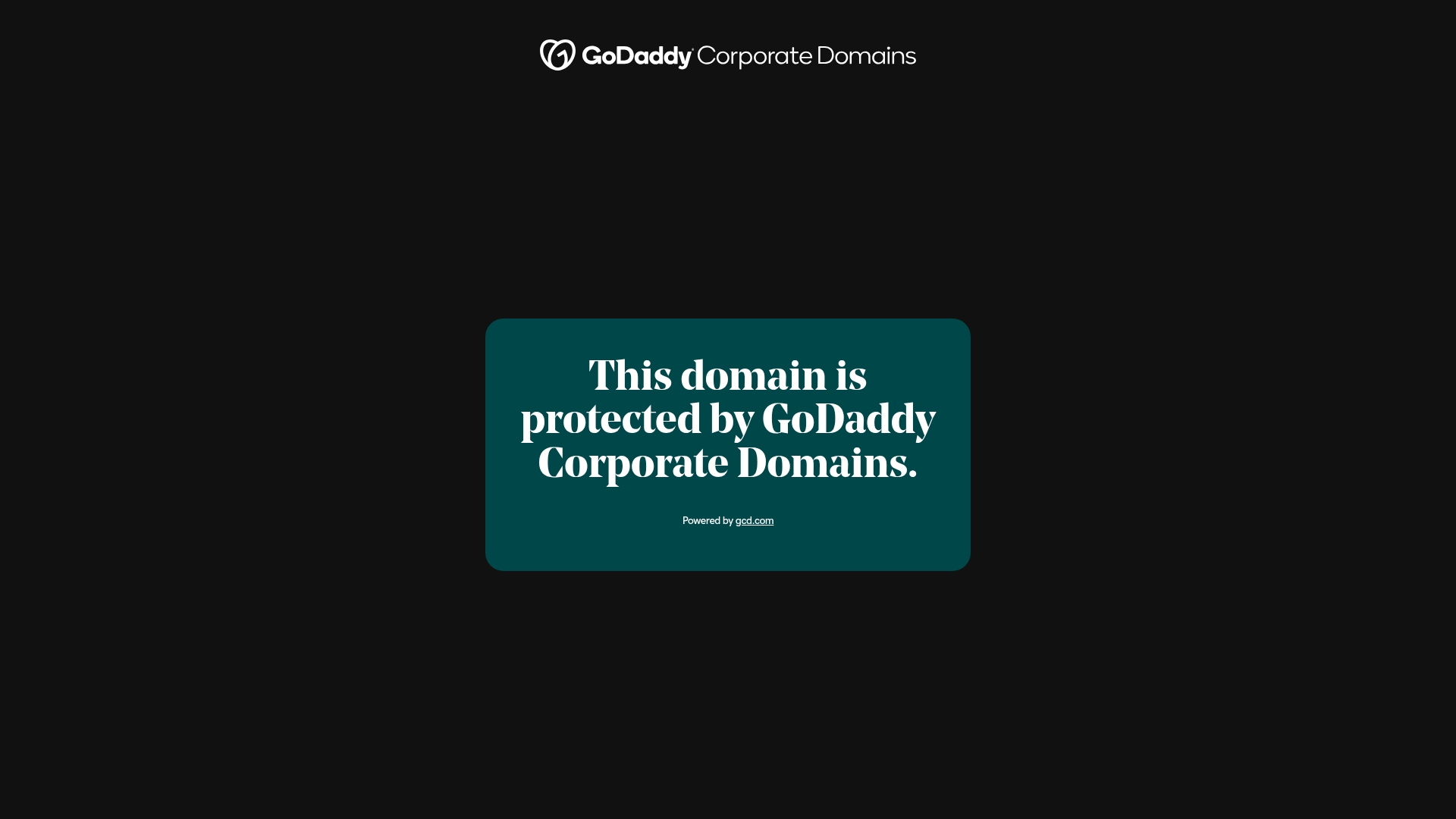 GoDaddy Corporate Domain Protection Page