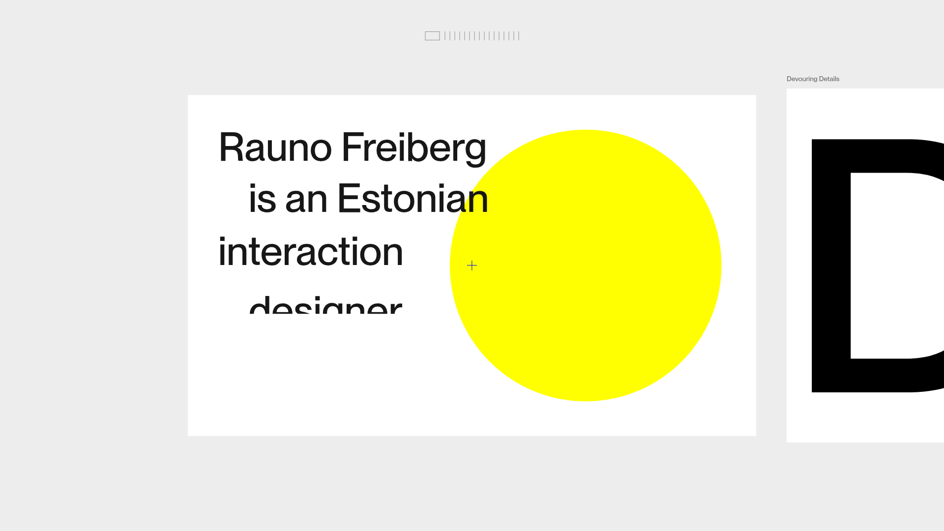 Rauno Freiberg Horizontal Scroll Portfolio