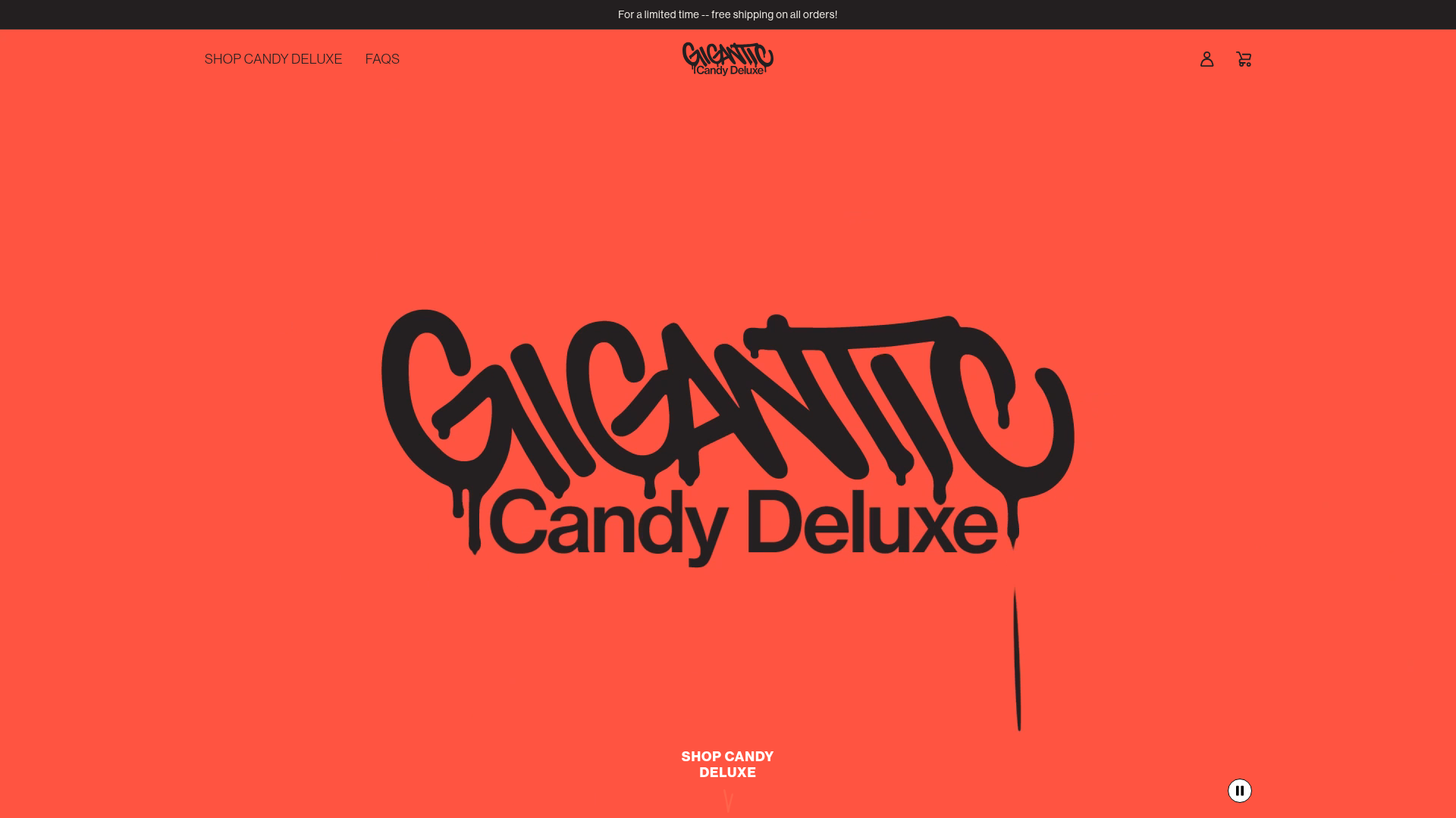 Gigantic Candy E-commerce Landing Page