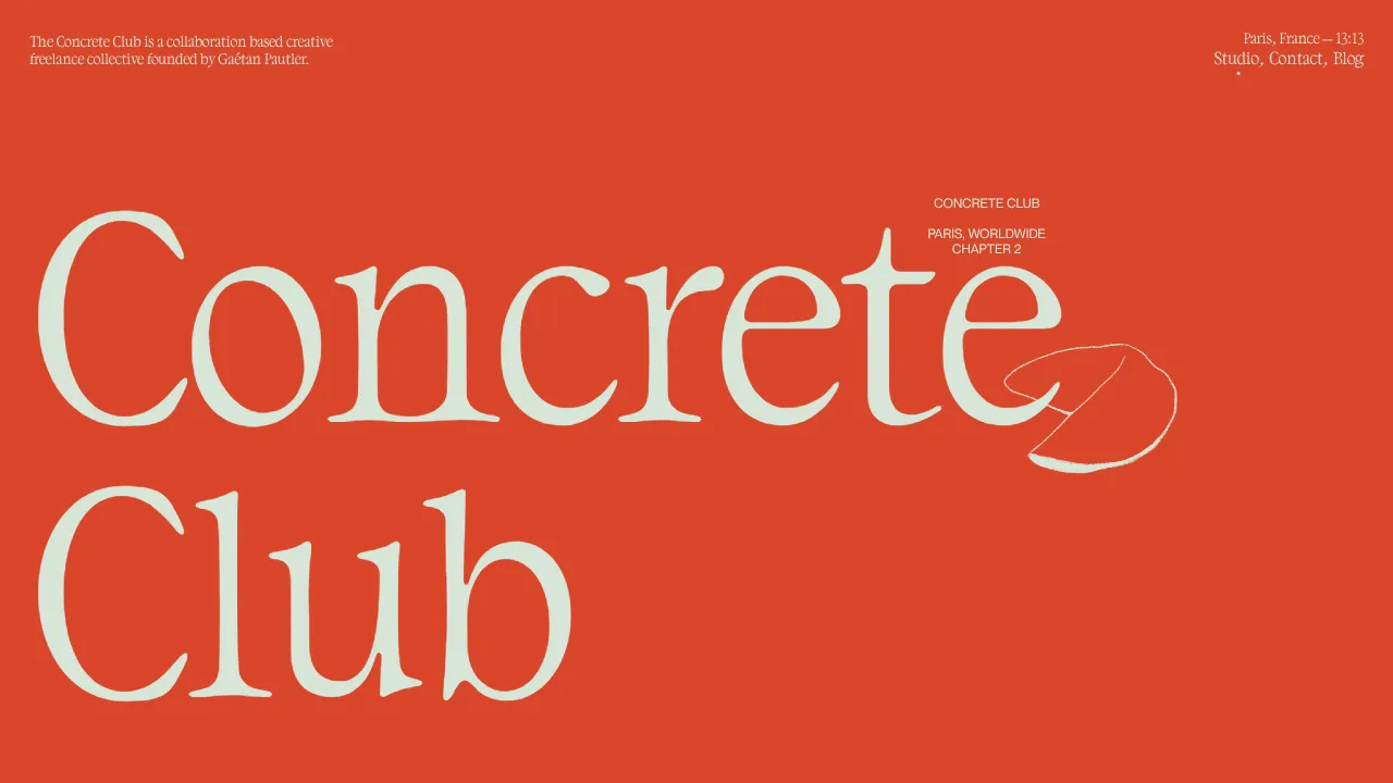 Concrete Club Portfolio Landing Page