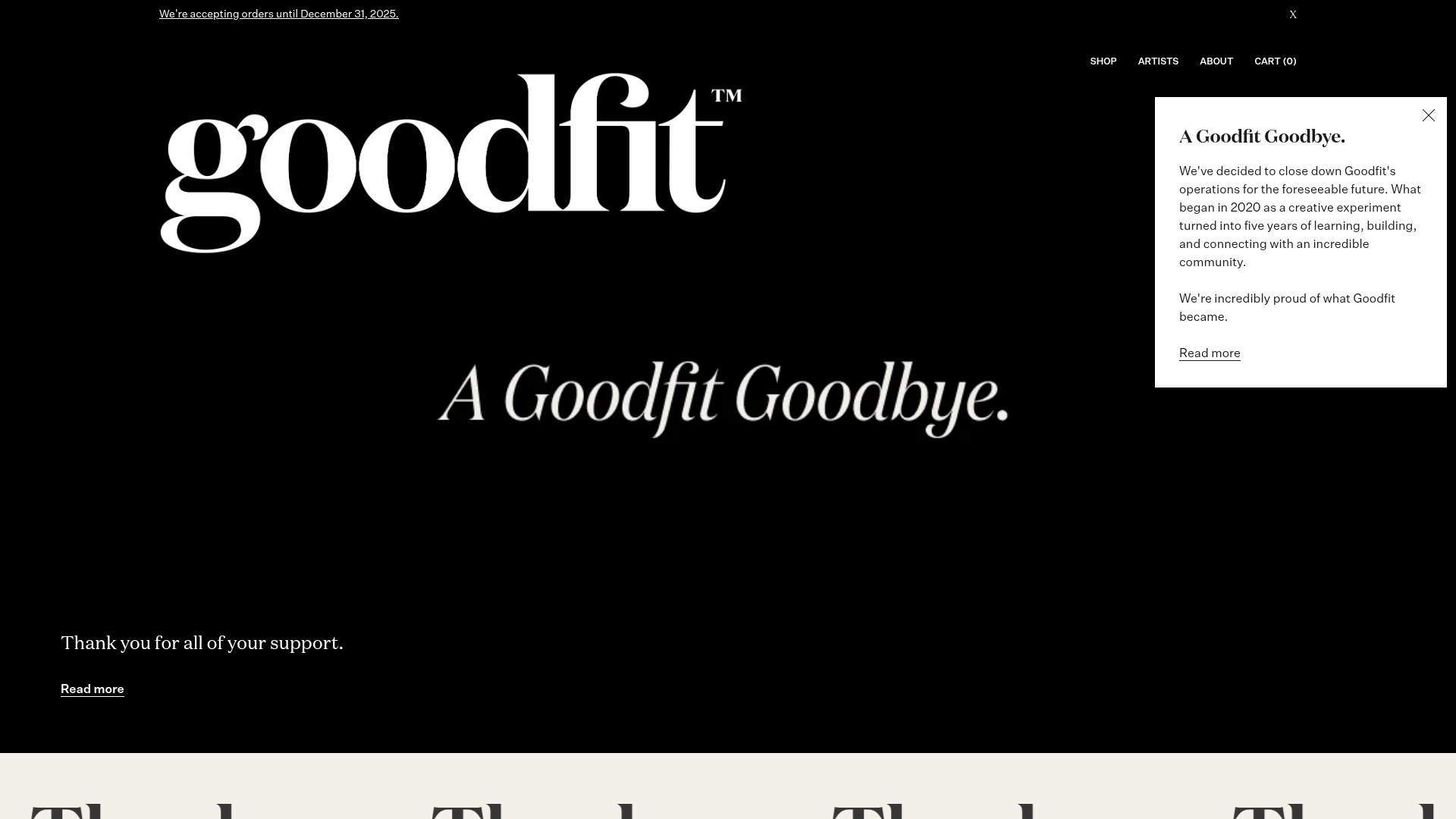 Goodfit E-commerce Puzzle Landing Page