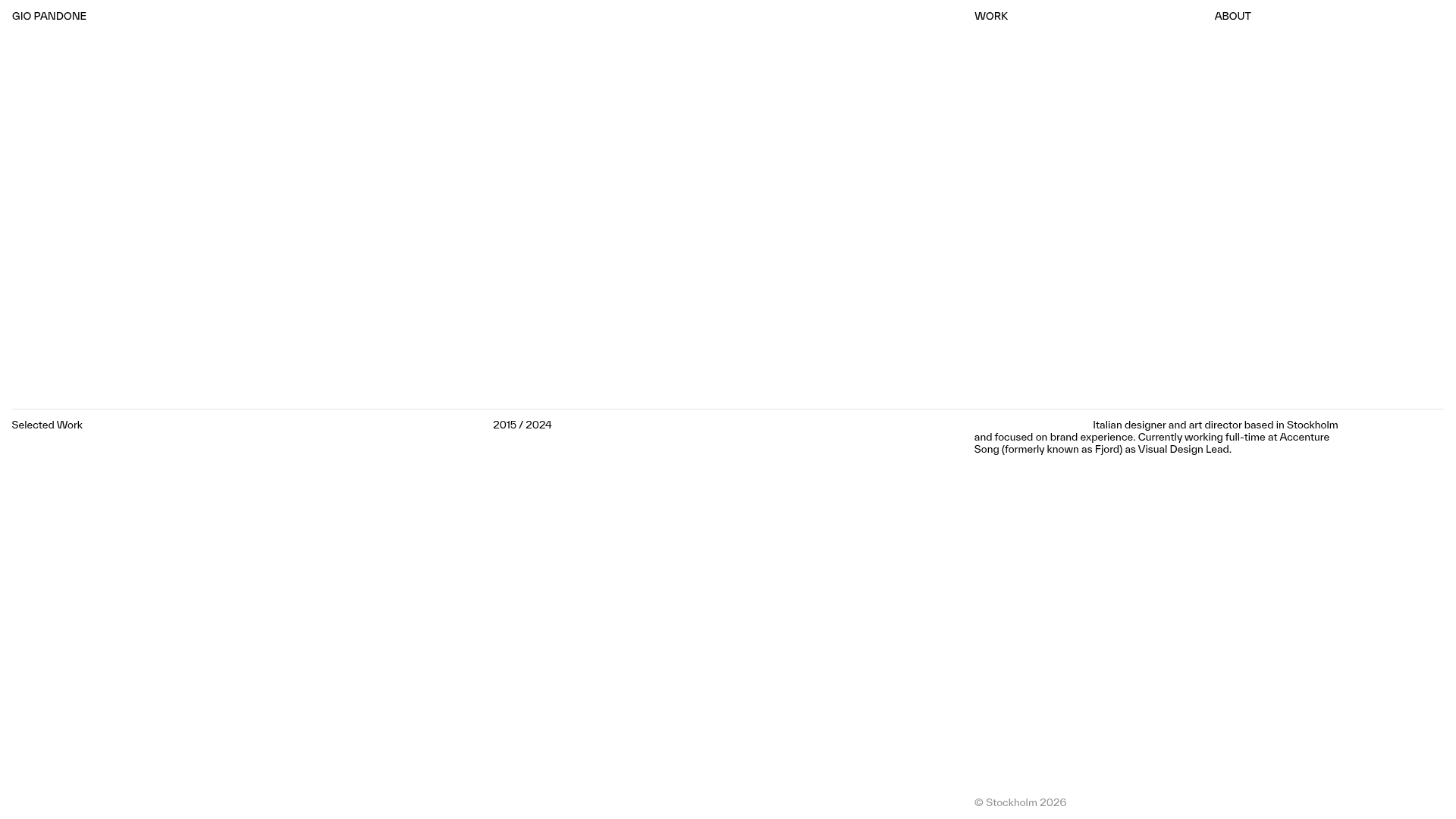 Gio Pandone Minimalist Portfolio Template