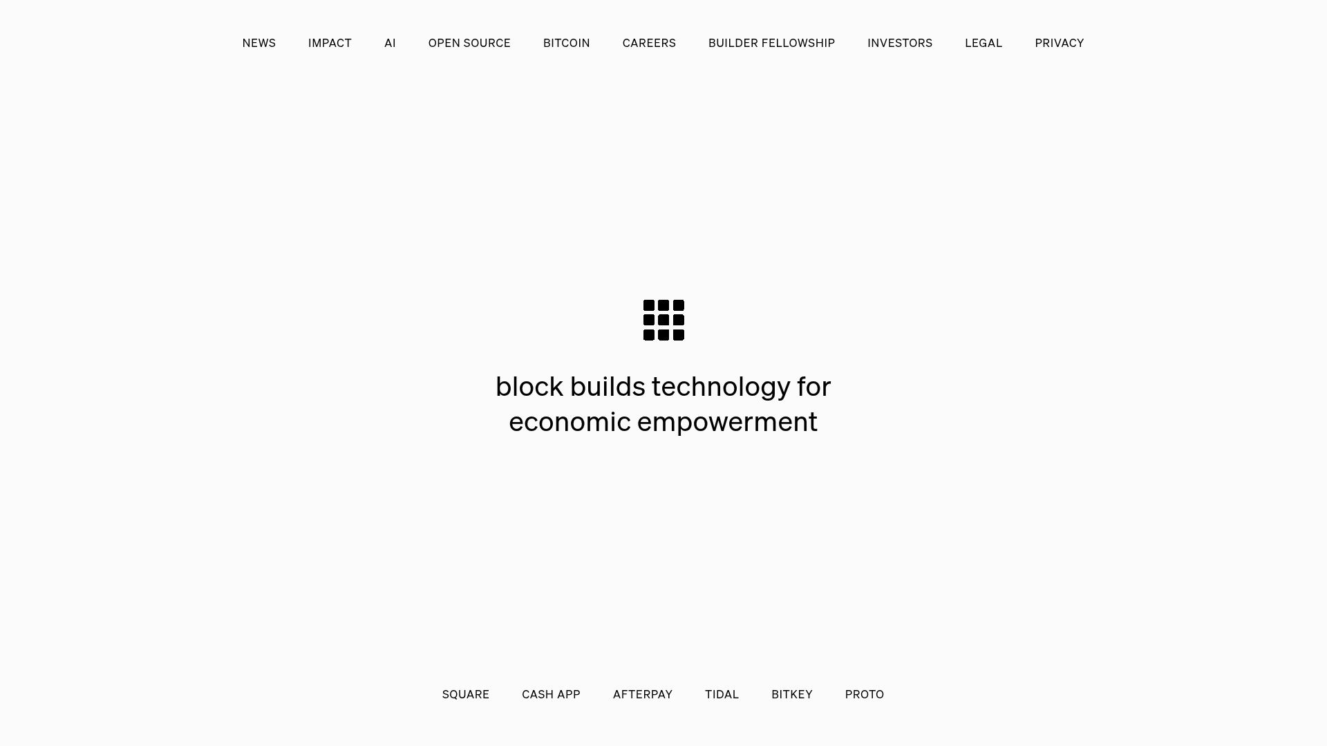 Block Corporate Minimalist Interaction Landing