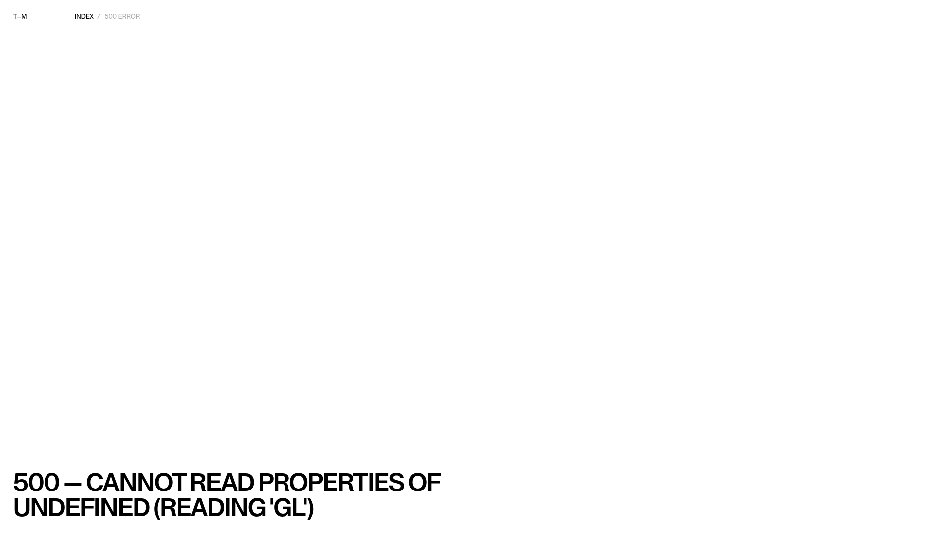 Thomas Monavon Portfolio Error Landing Page