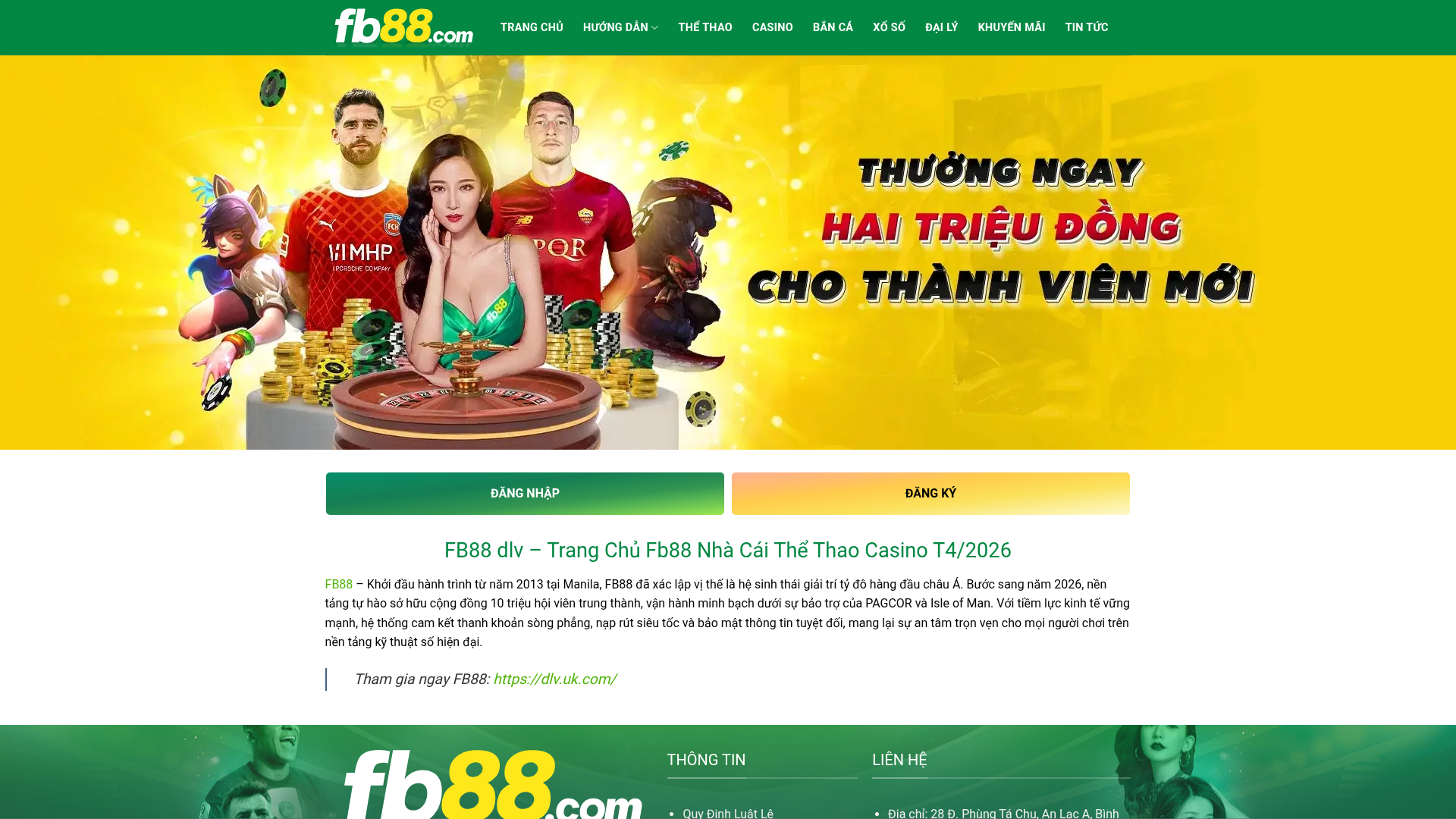 FB88 Betting Portal Homepage