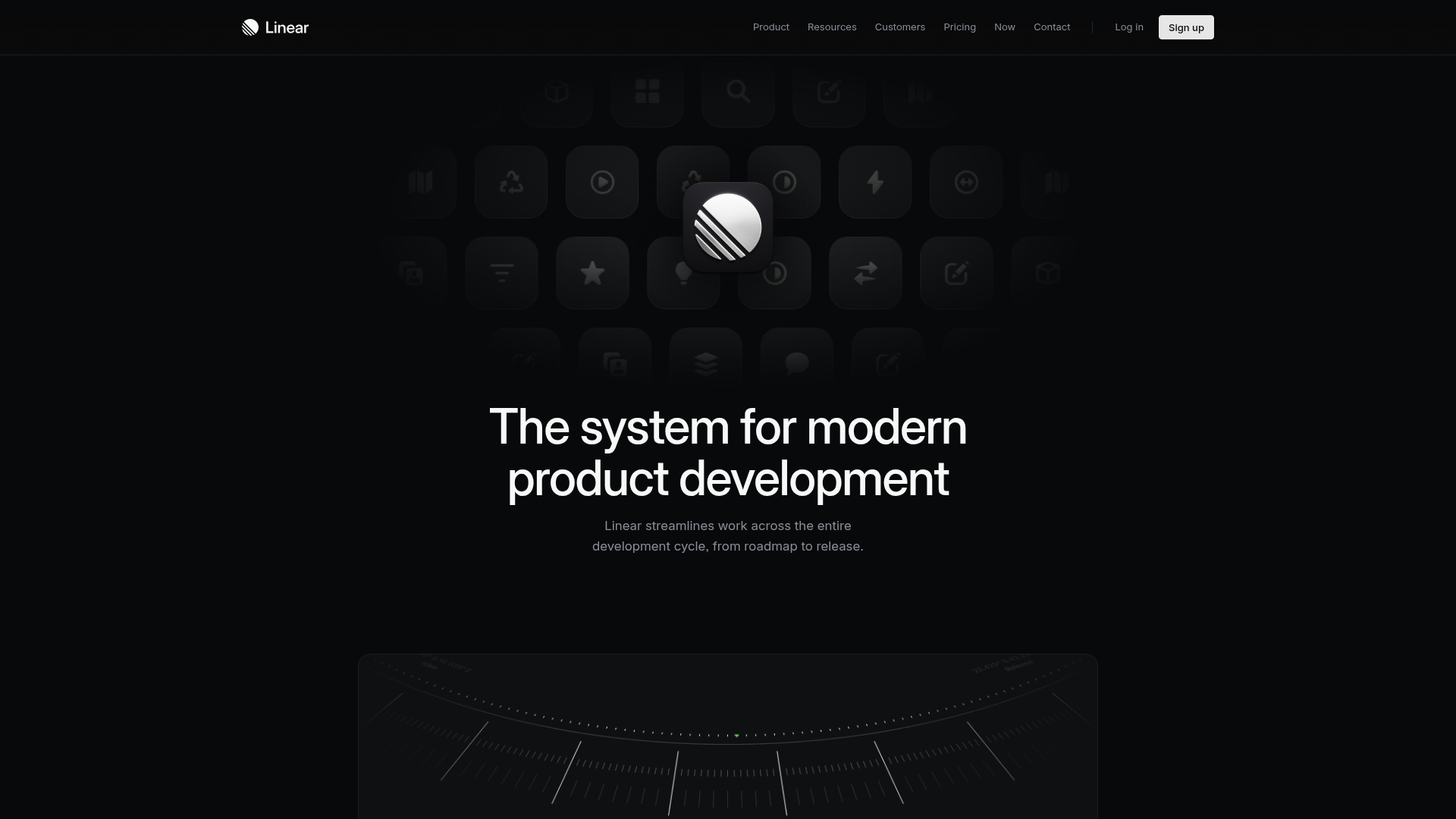 Linear Product Features Landing Page
