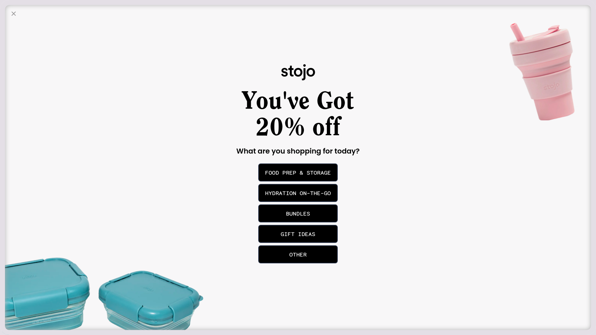 Stojo Collapsible E-commerce Storefront