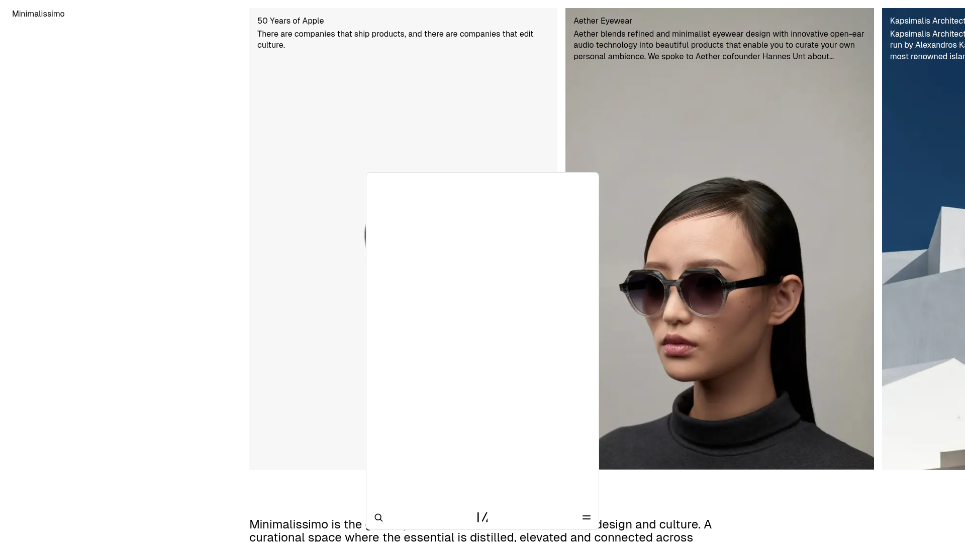 Minimalissimo Design Gallery and Portfolio