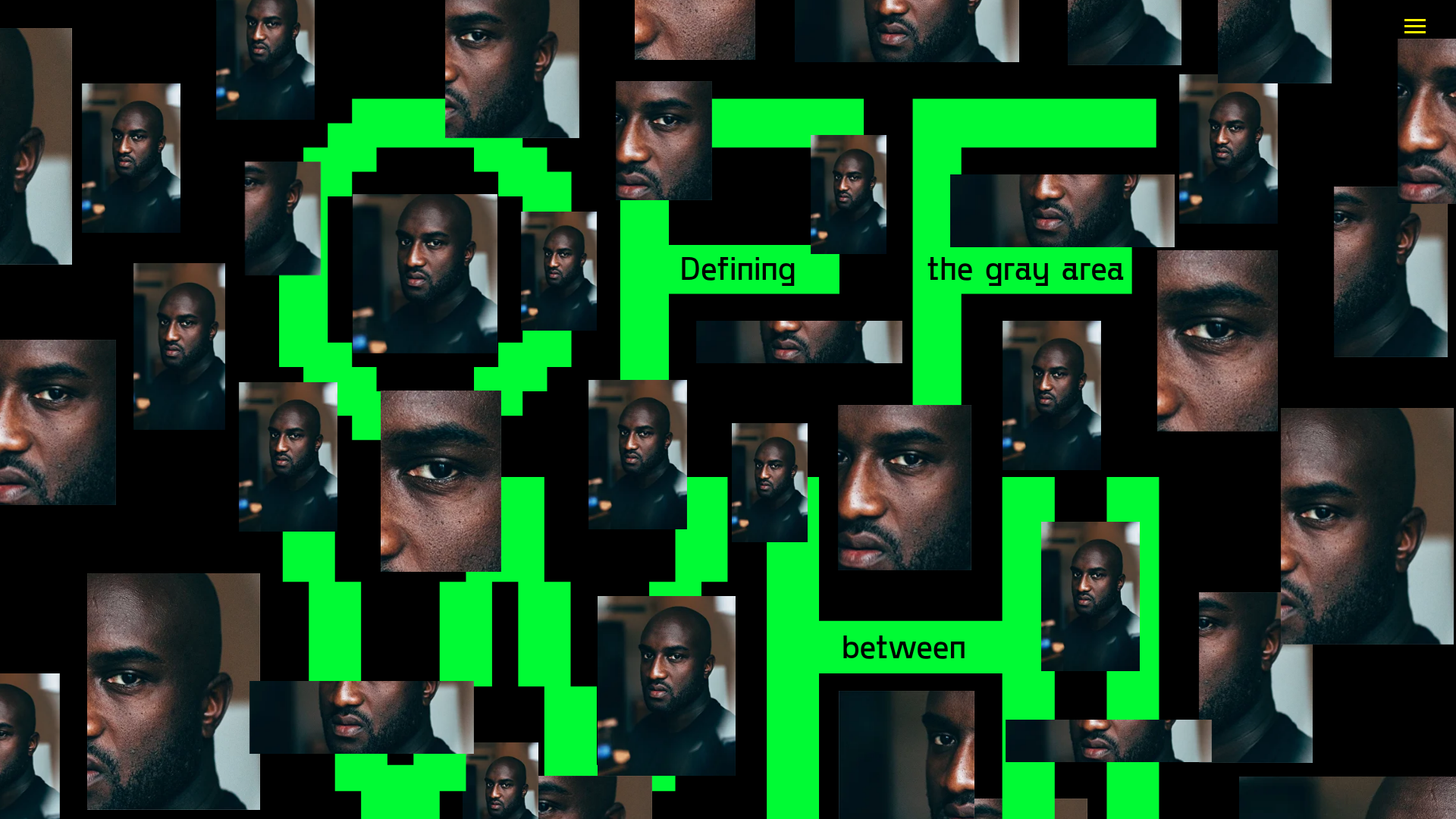 Off-White Inspired Experimental Collage Layout