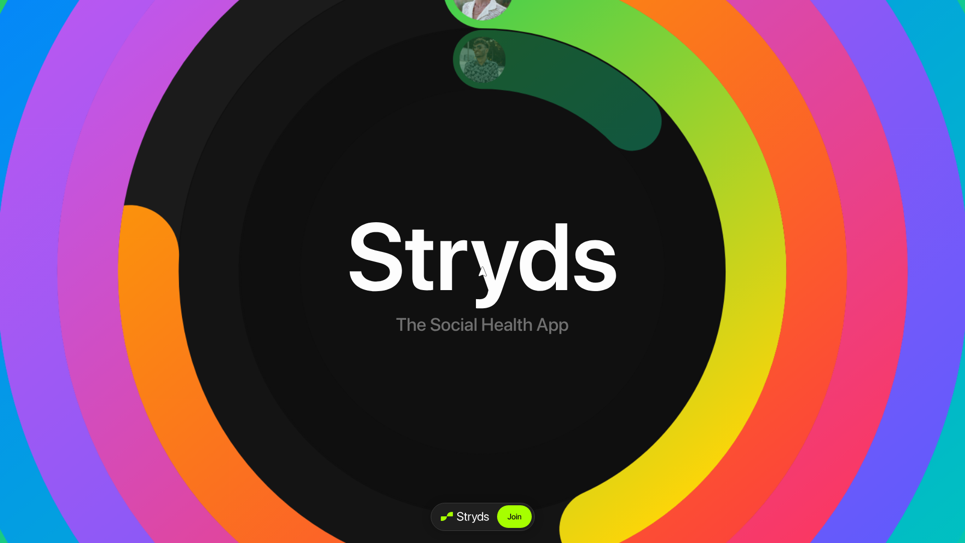 Stryds Colorful Concentric Hero Landing Page