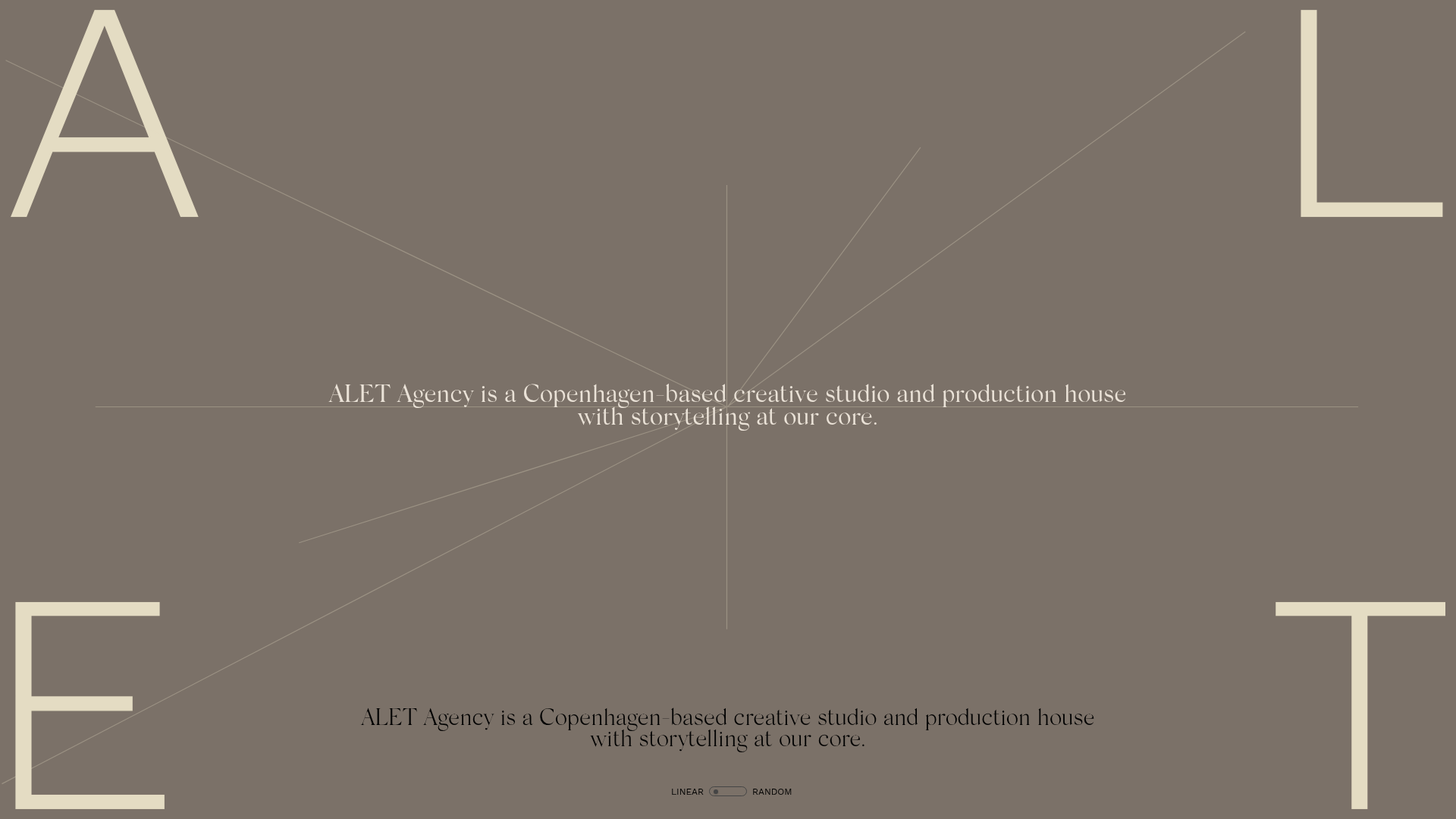 ALET Agency Creative Portfolio Hero