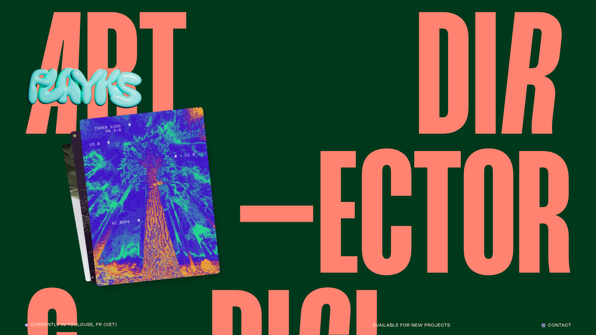 Flayks Digital Portfolio with Floating Cards