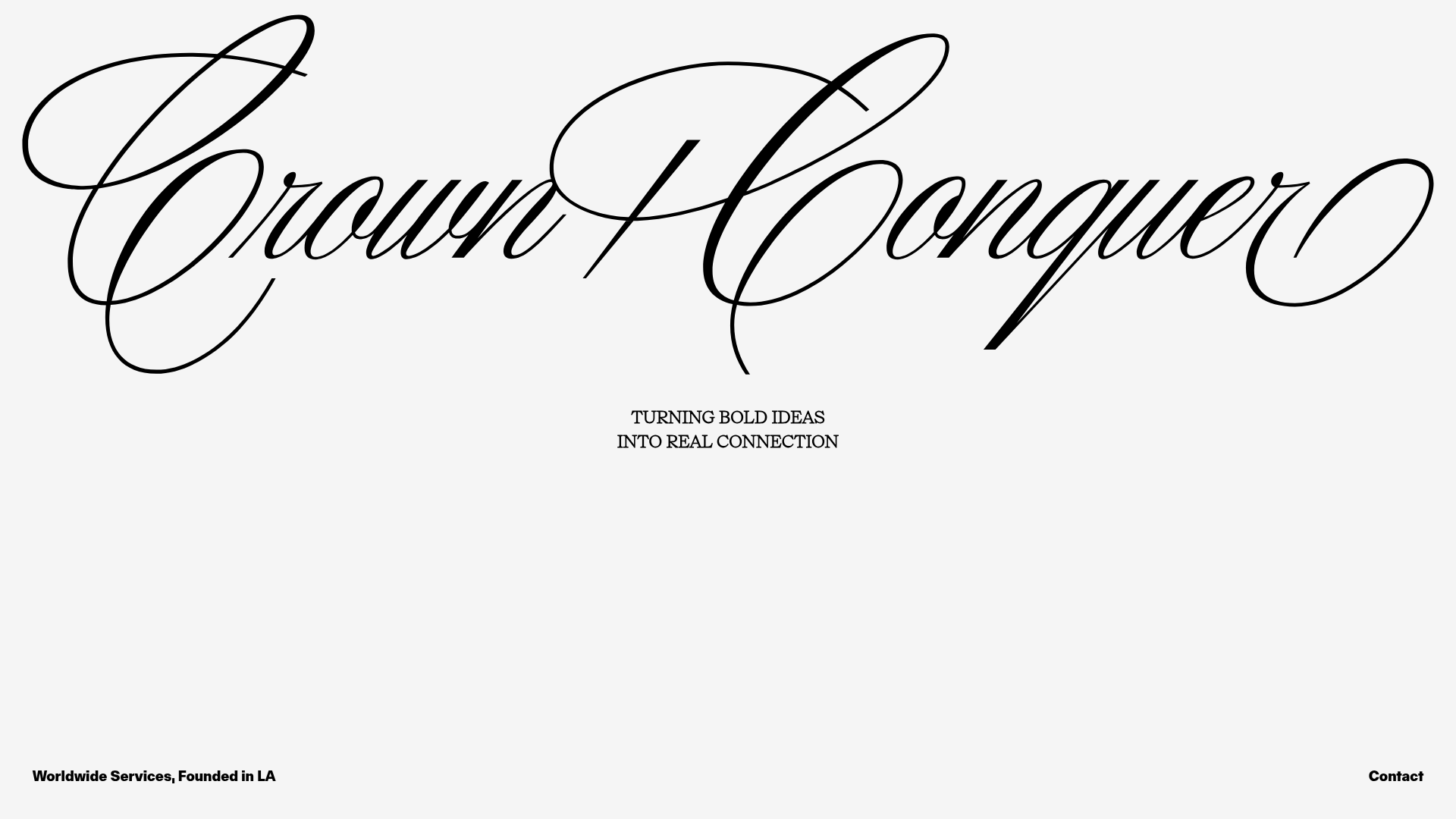 Crown & Conquer Agency Landing Page