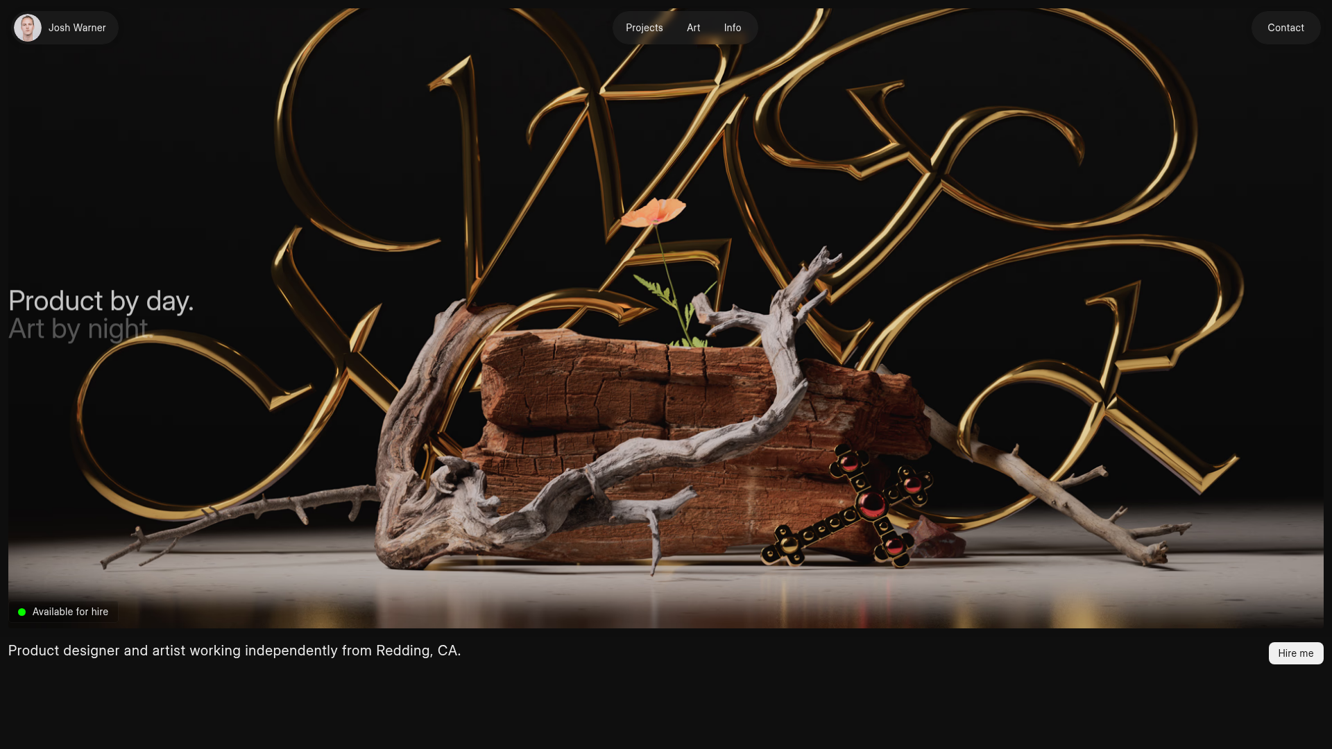 Josh Warner Portfolio Landing Page