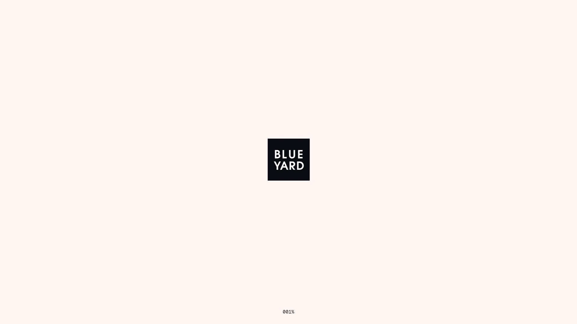 BlueYard Minimal Logo Splash Page