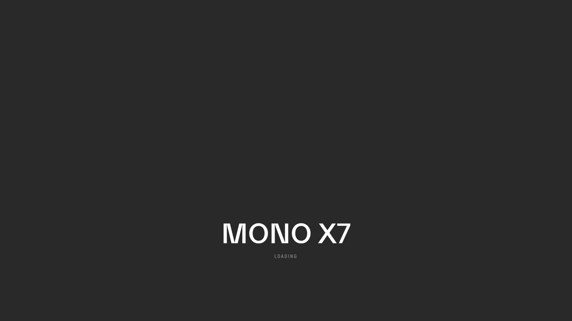 Mono X7 Minimalist Product Landing
