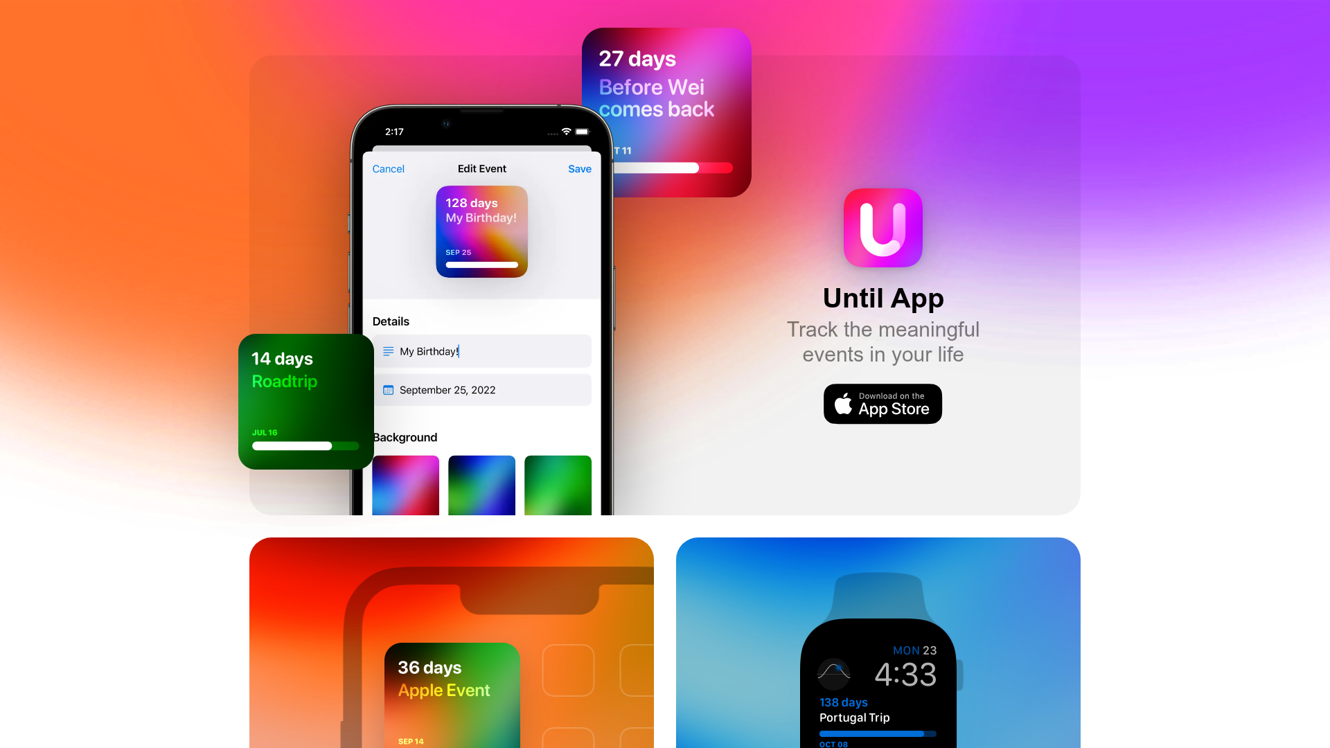 Until App Product Landing Page