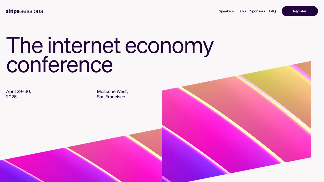 Stripe Sessions Conference Landing Page