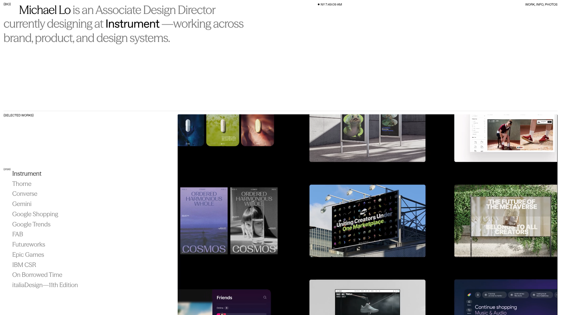 Michael Lo Interactive Portfolio
