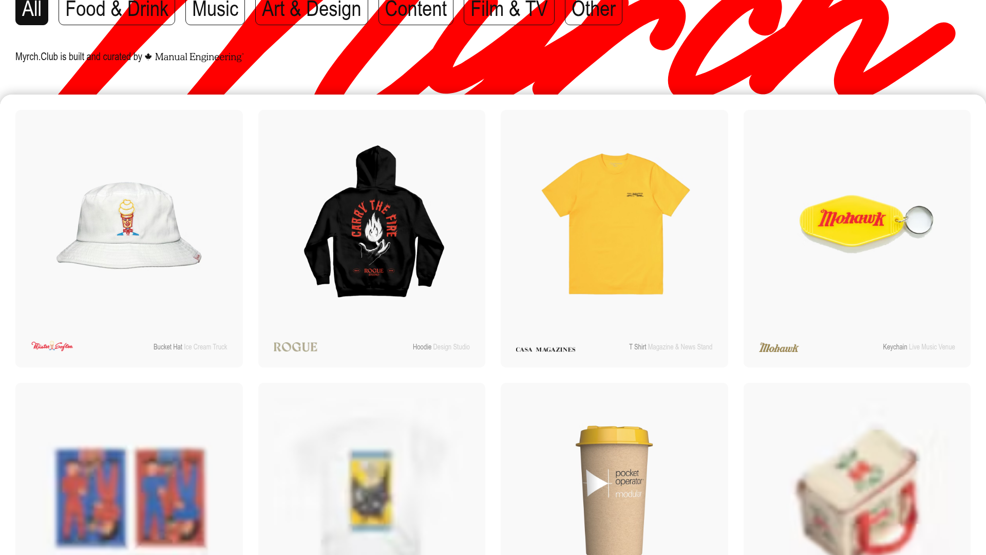 Myrch Club Merch Portfolio Gallery