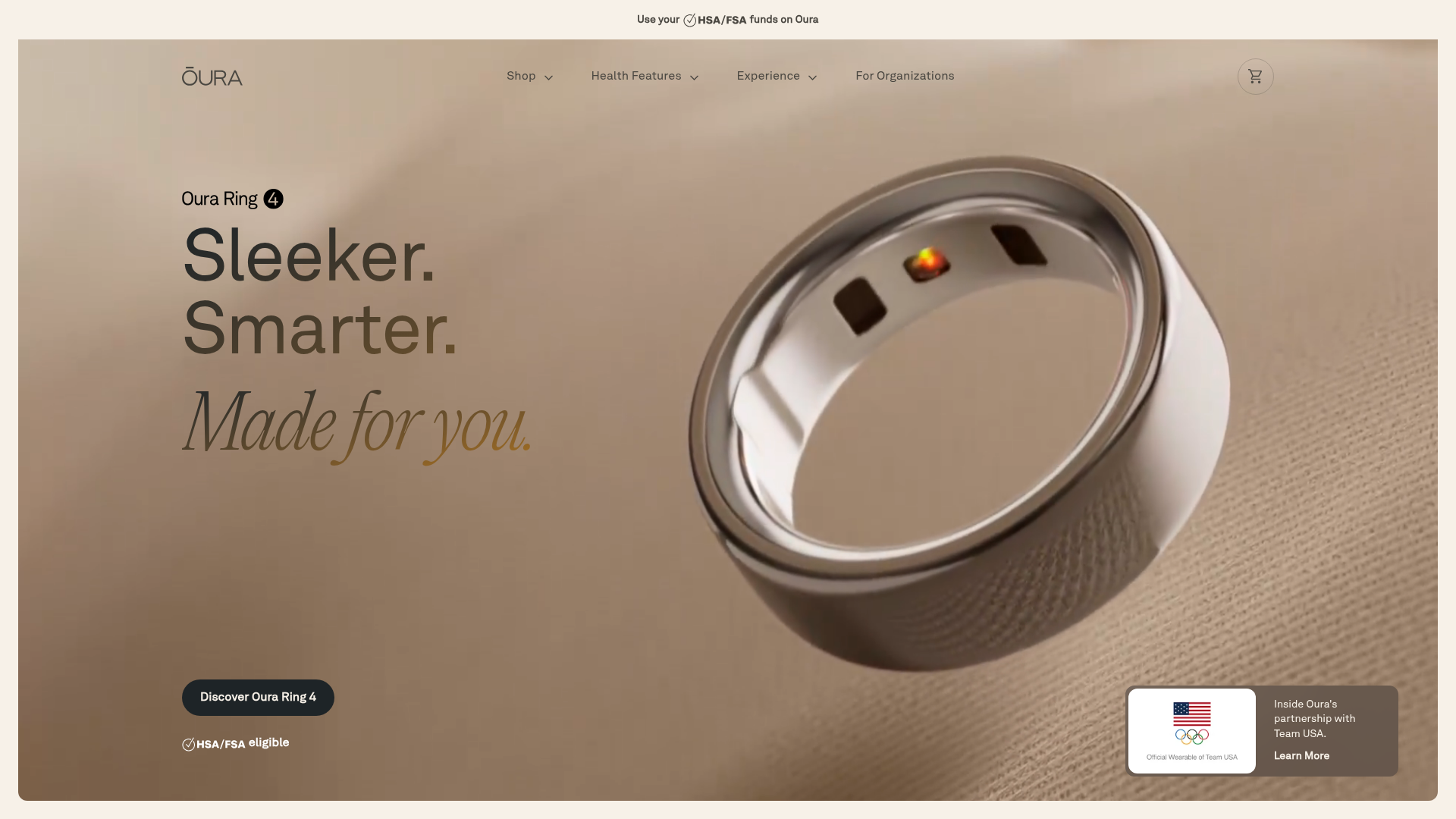 Oura Ring Minimalist Product Splash