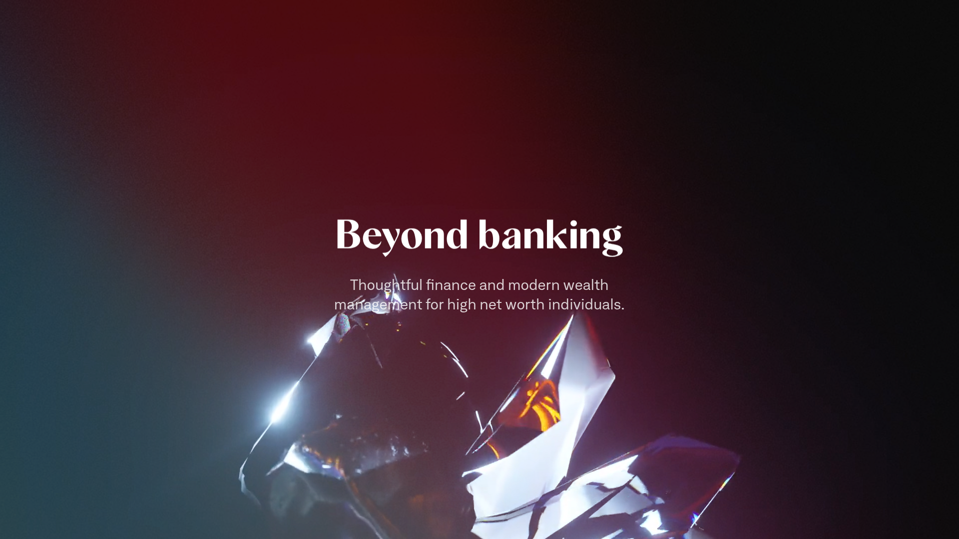 Letter Private Banking Landing Page