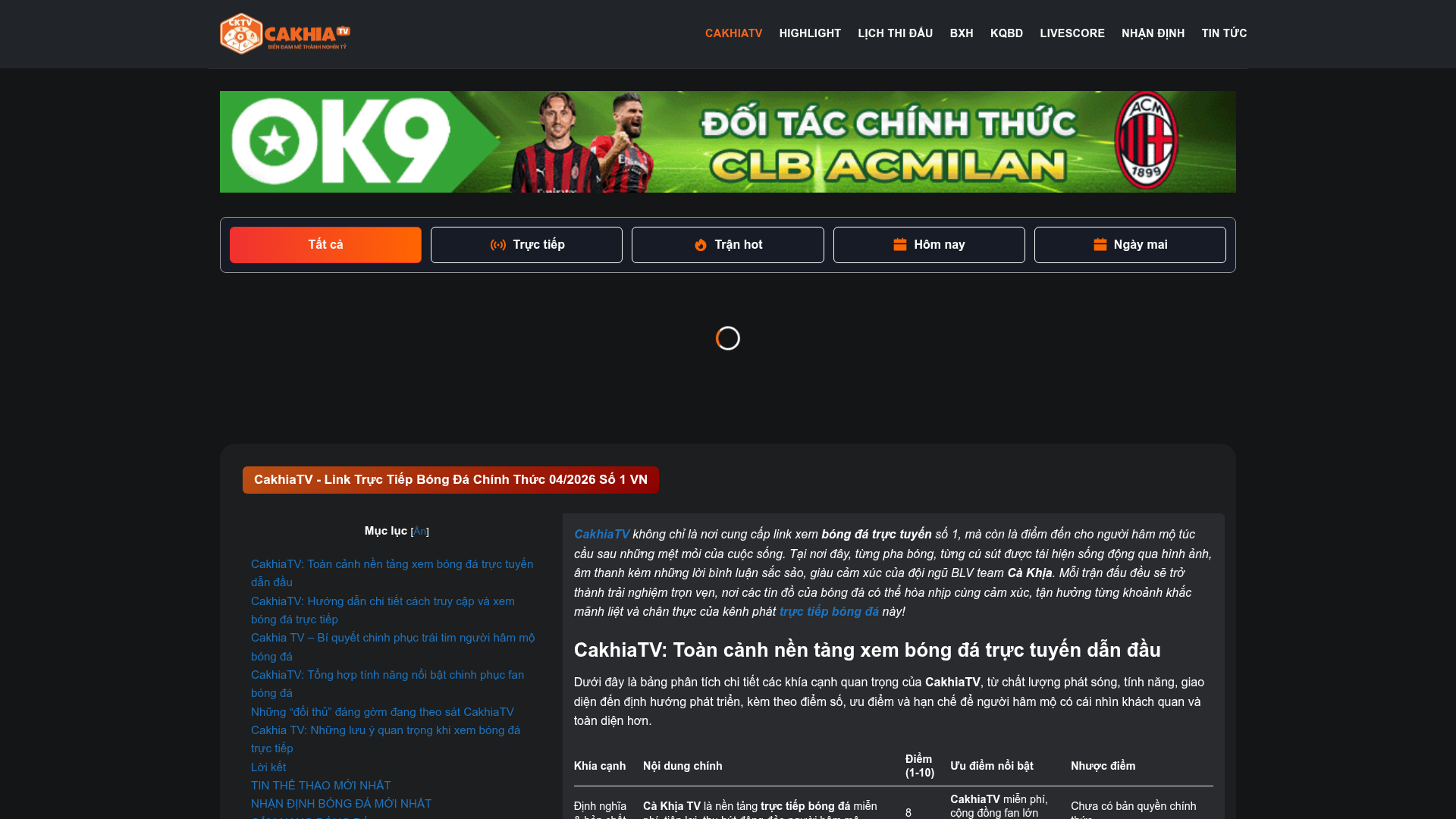 CakhiaTV Sports Streaming Portal