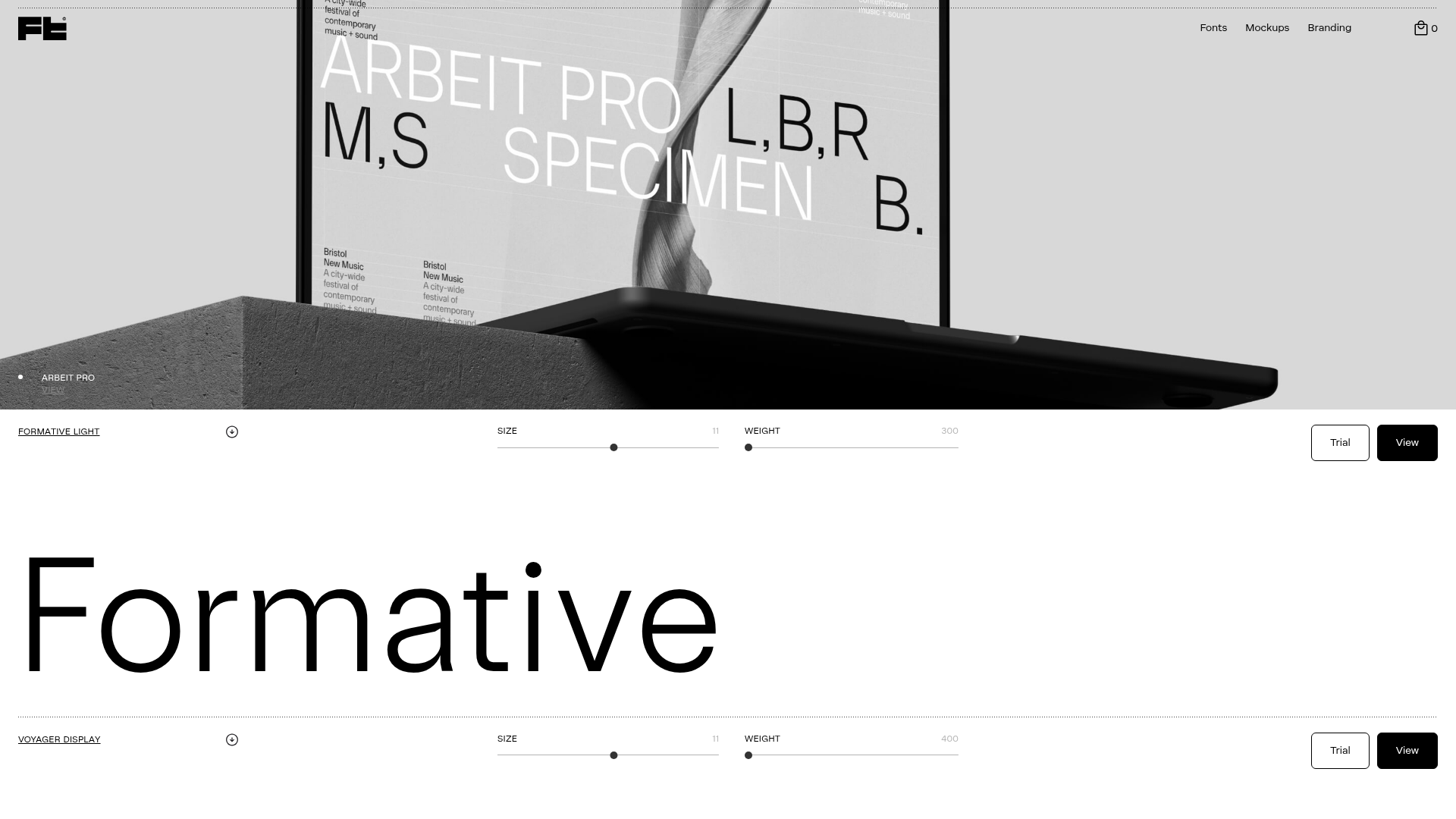 Studio Few Typography Portfolio Gallery