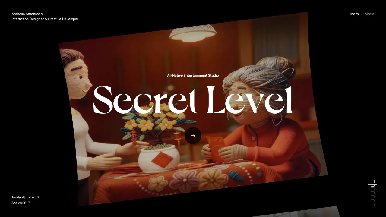 Andreas Antonsson Immersive Portfolio Gallery