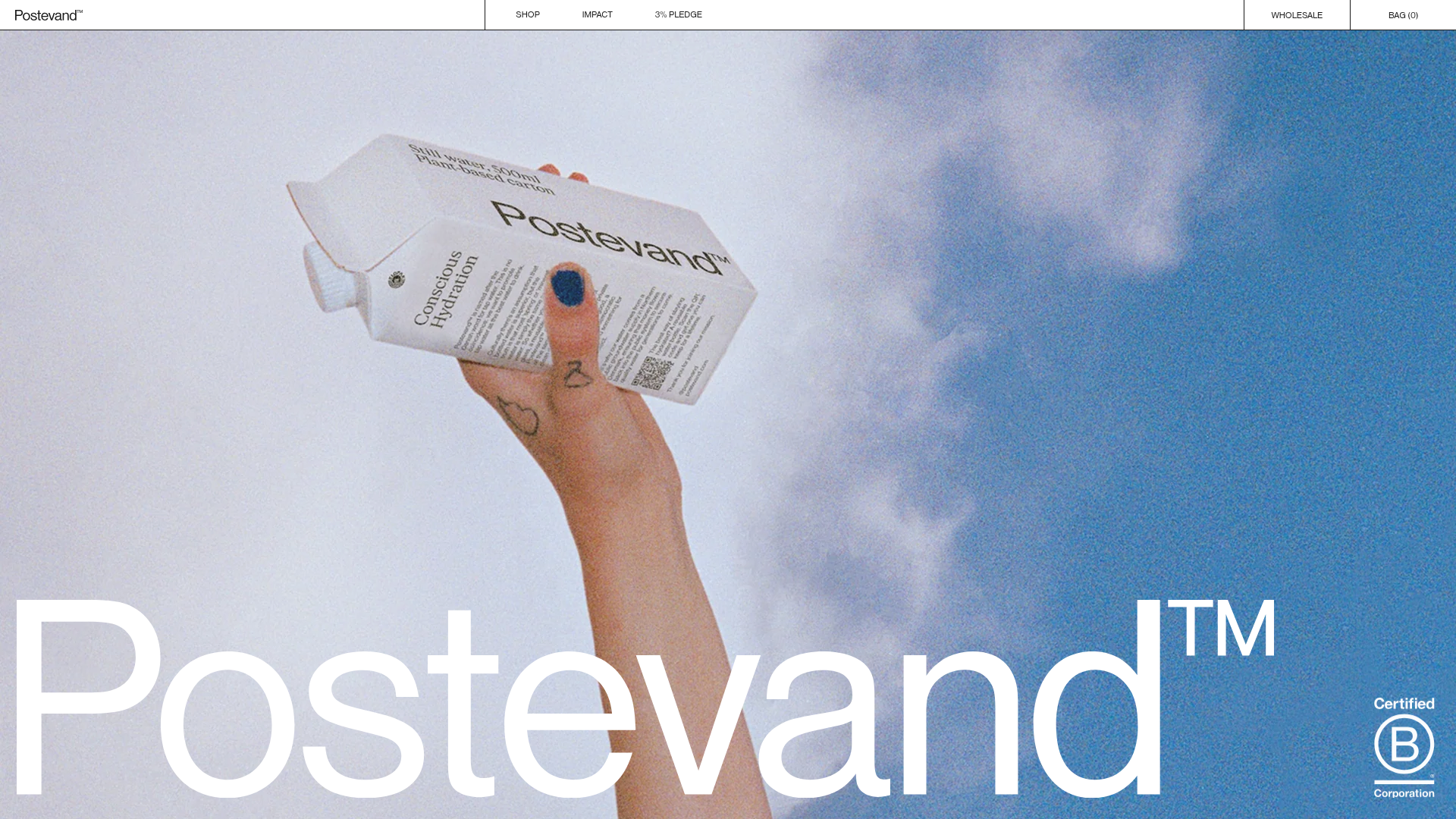 Postevand Sustainable E-commerce Landing Page